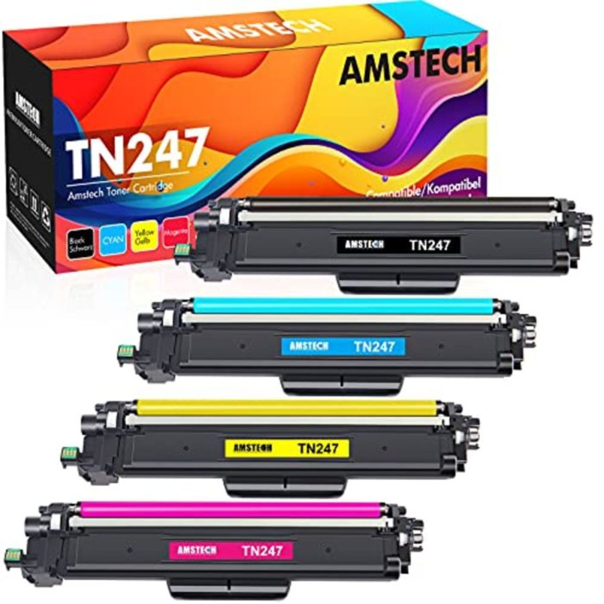 RRP £55.00 Amstech Compatible Toner Cartridge Replacement for Brother TN-243CMYK TN247 DCP-L3550C