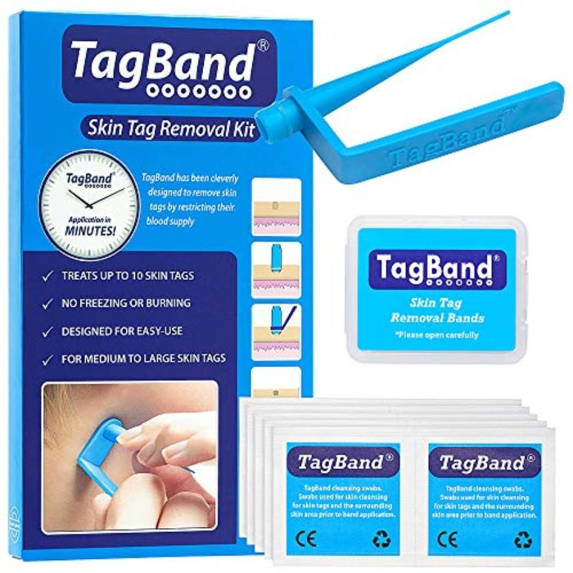 Original TagBand Skin Tag Remover Device for Medium/Large Skin Tags (includes 10x Remo