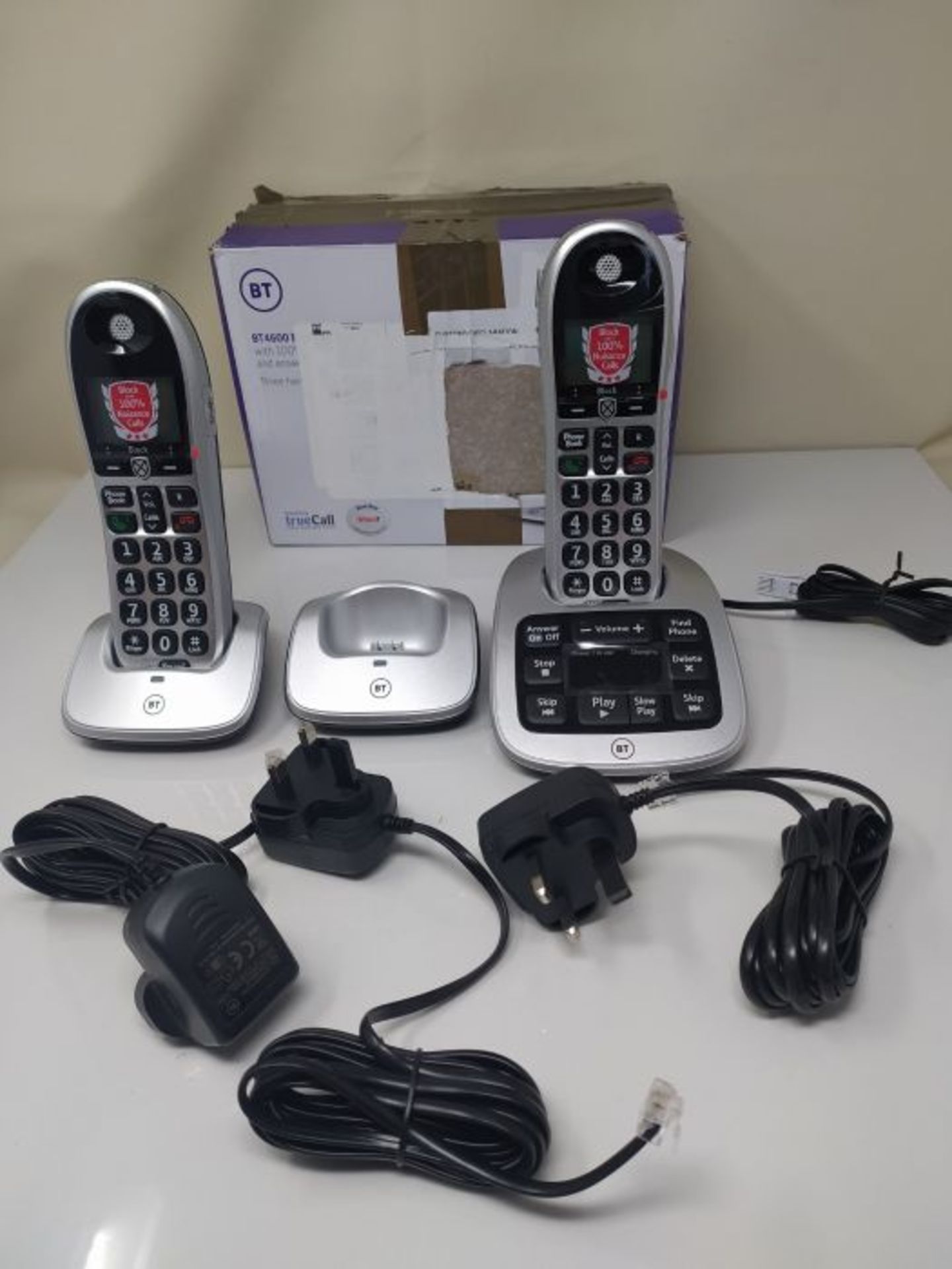 RRP £74.00 BT 4600 Big Button Advanced Call Blocker Home Phone with Answer Machine (Trio Handset - Image 2 of 2