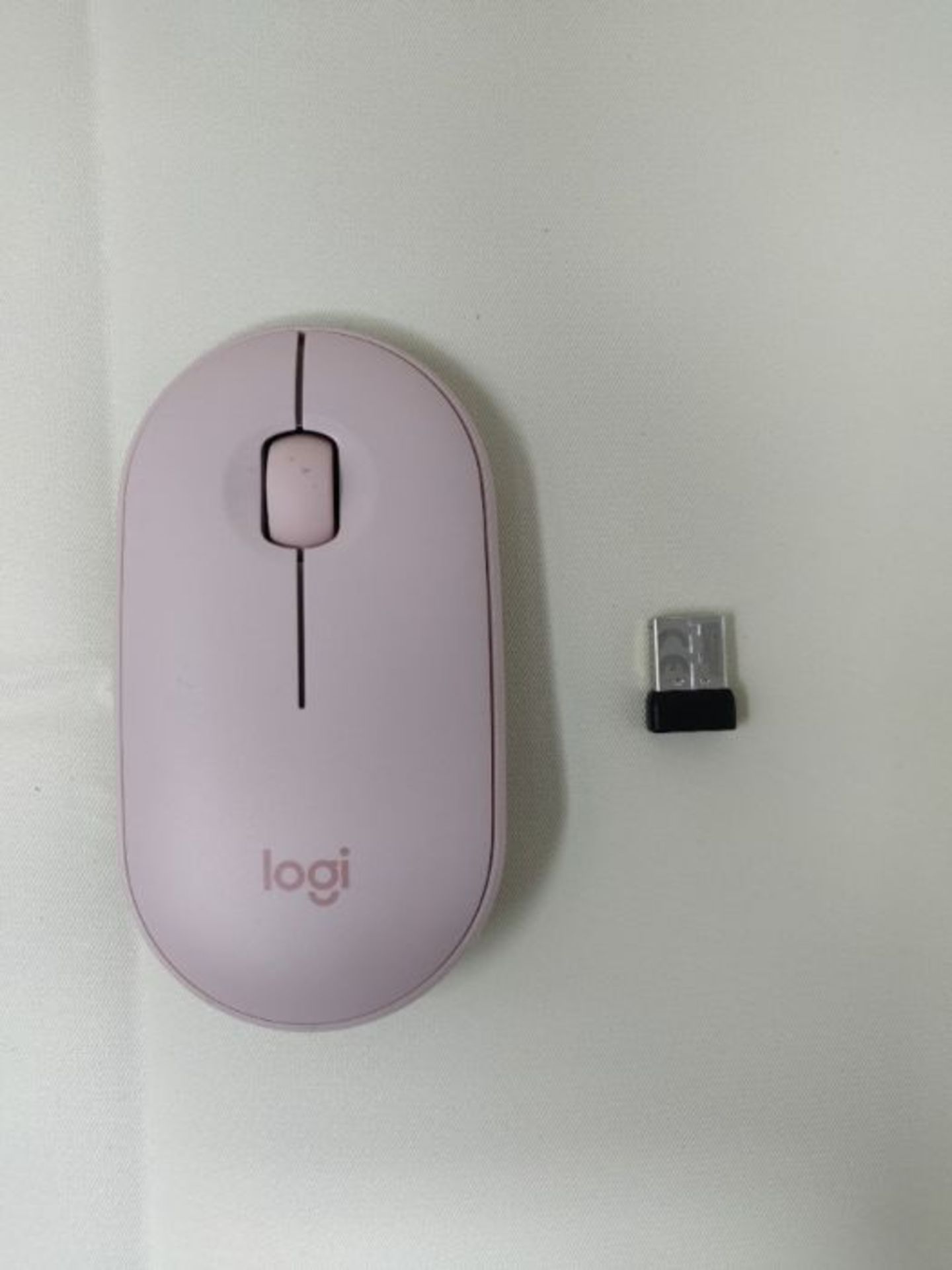 Logitech Pebble Wireless Mouse, Bluetooth or 2.4 GHz with USB Mini-Receiver, Silent, S - Image 3 of 3