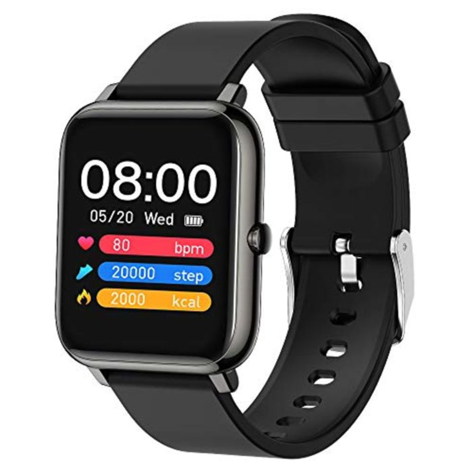 Popglory Smart Watch, Fitness Tracker with Blood Oxygen, Blood Pressure, Heart Rate Mo