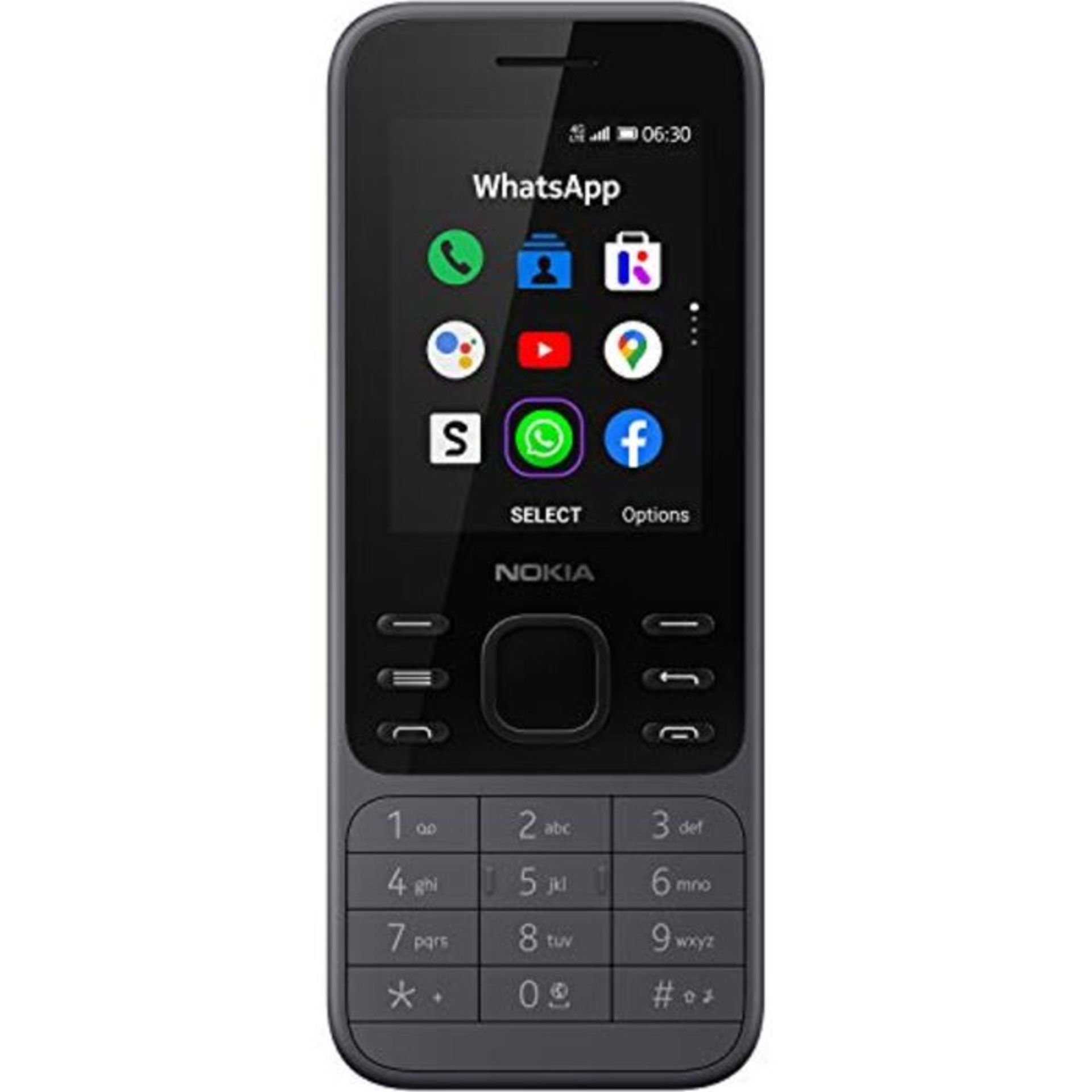 RRP £59.00 Nokia 6300 4G 2.4 Inch UK SIM Free Feature Phone with WhatsApp and Google Assistant (S