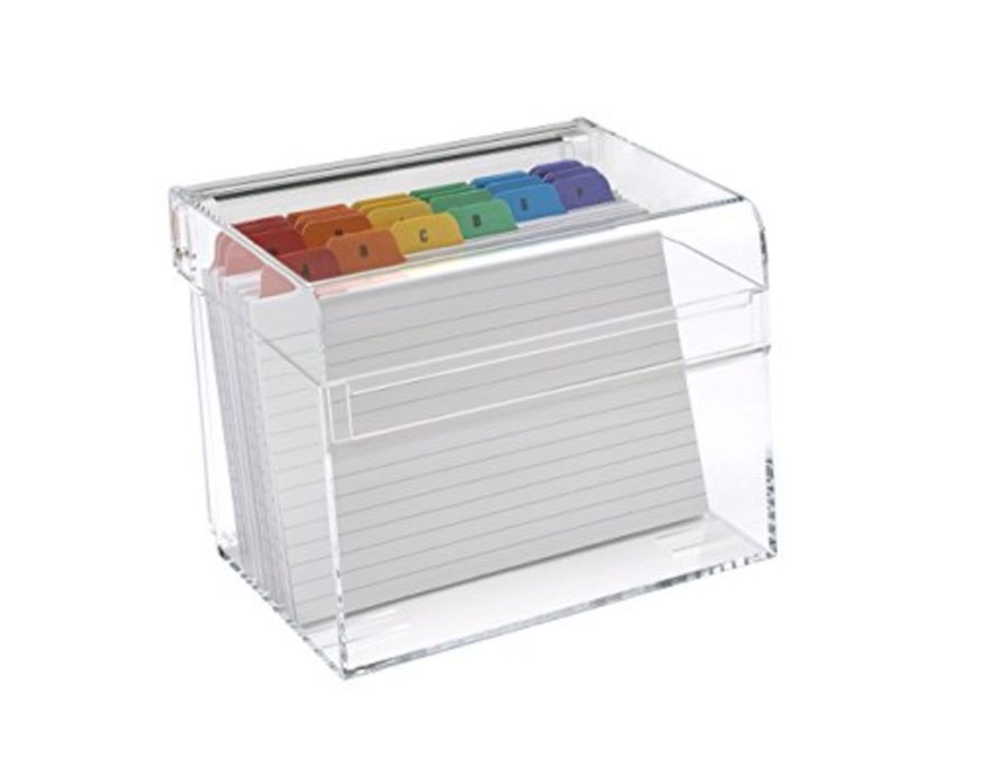 OSCO-Inch Acrylic Index Box, Clear(Medium)