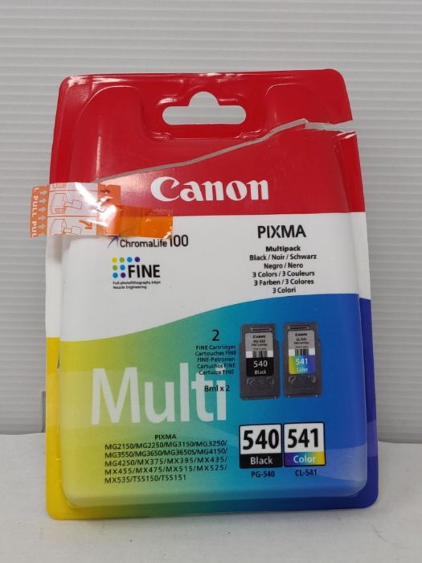 Canon Original PG-540/CL-541 Ink Cartridge - Multi-Coloured, Pack of 2 - Image 2 of 3