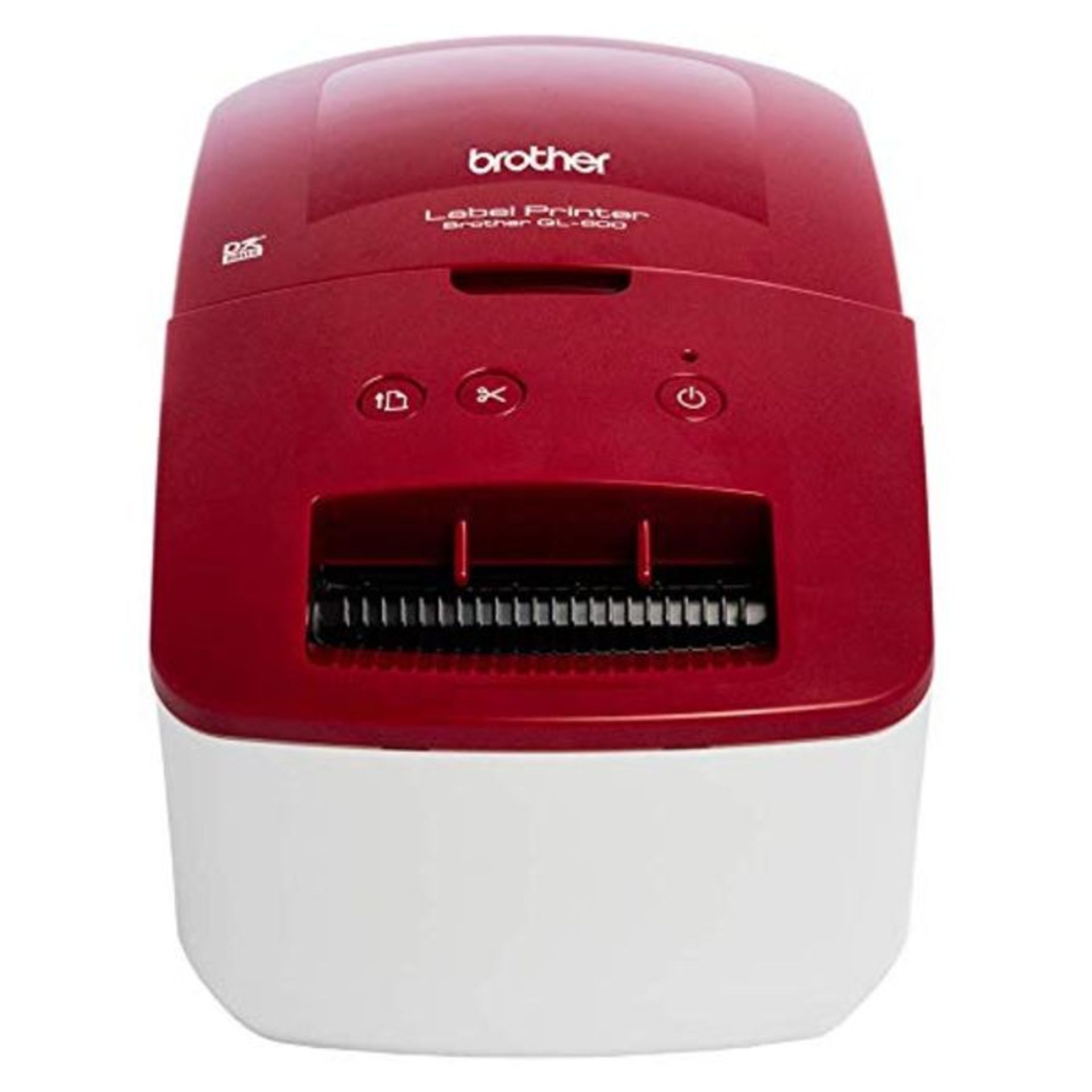 Brother QL-600R Label Maker, USB 2.0, Address Label Printer, Desktop, Up to 62mm Wide