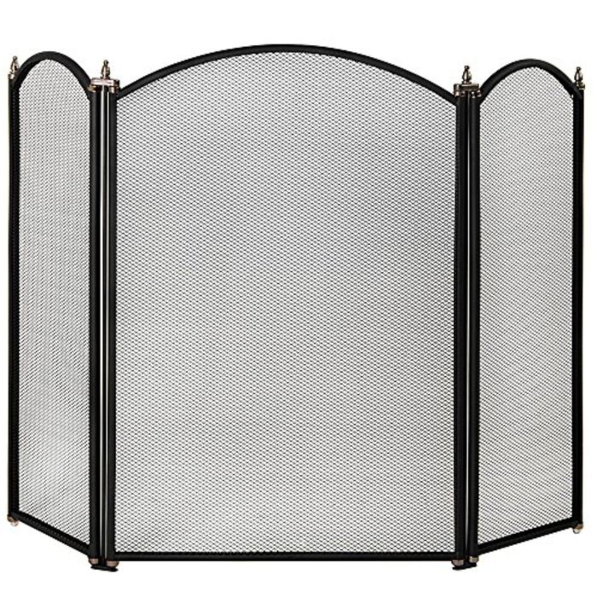 [INCOMPLETE] Home Discount® Selby 3 Panel Fire Screen Spark Guard, Black