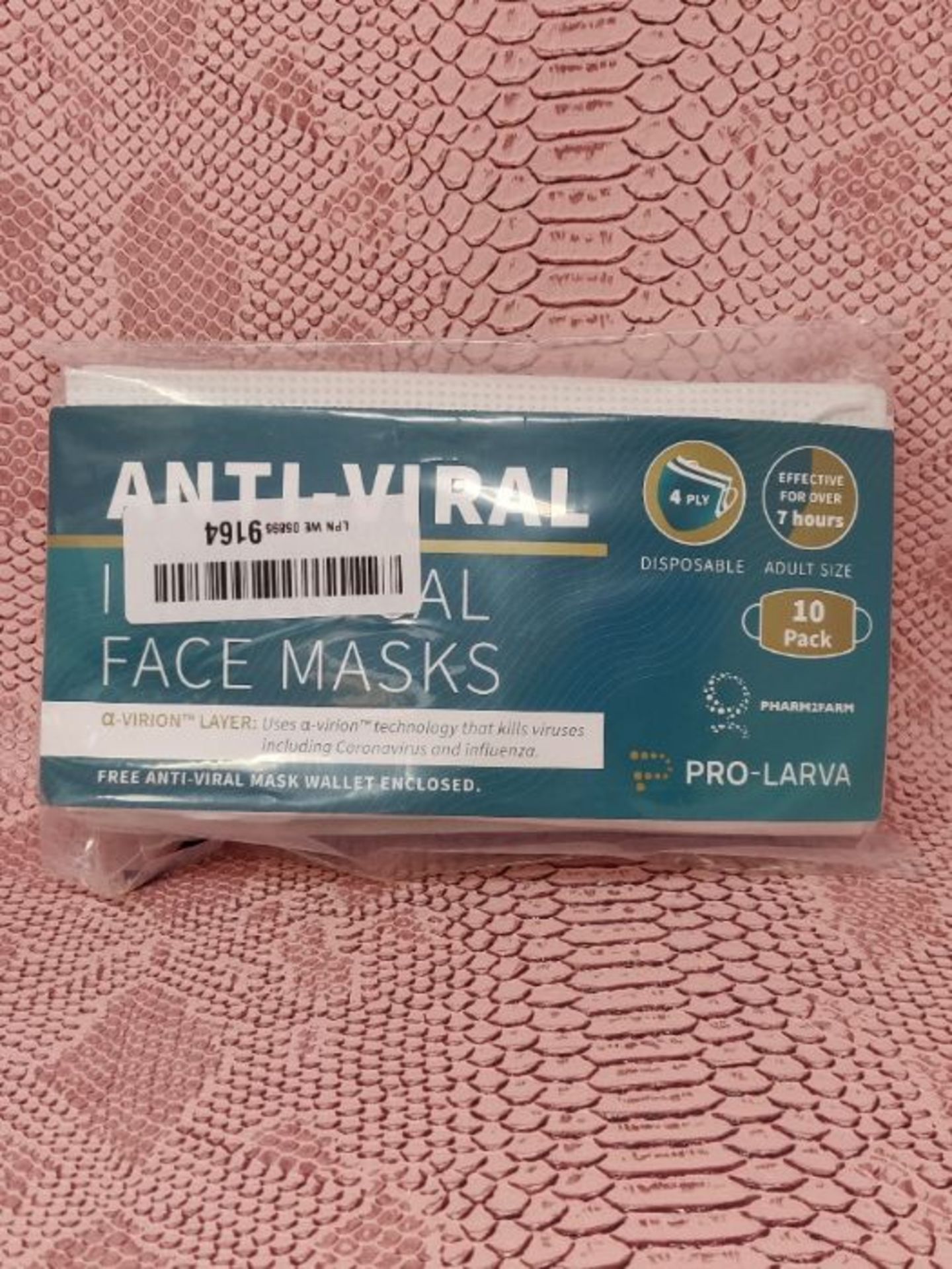 Pharm2Farm Pro-Larva Medical Grade Type IIR 4-Ply Disposable Face Mask (10 Pack) - Image 2 of 3