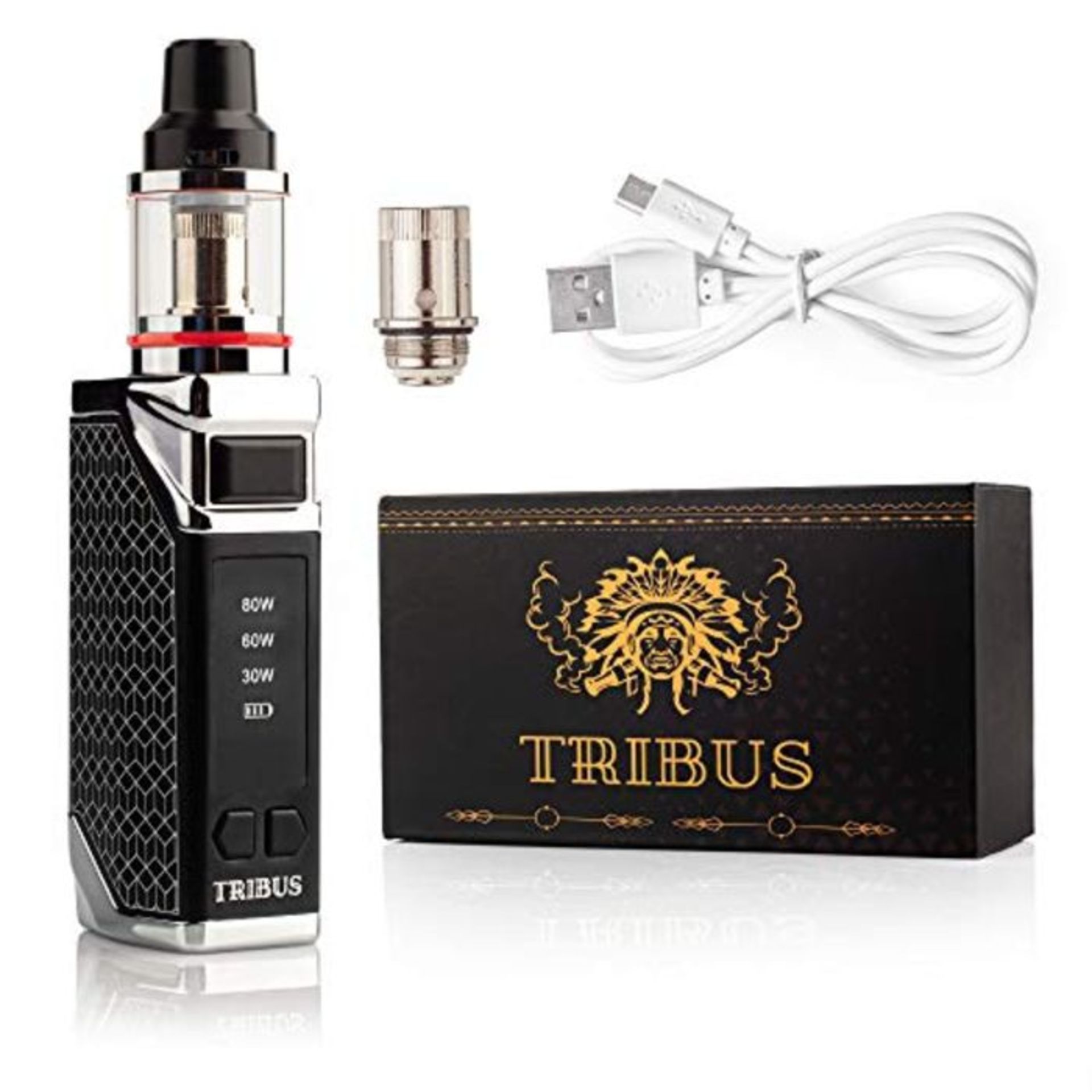 Tribus Vape E Cigarette Starter Kit Stainless Steel Box Mode Vape Pen Led Display with