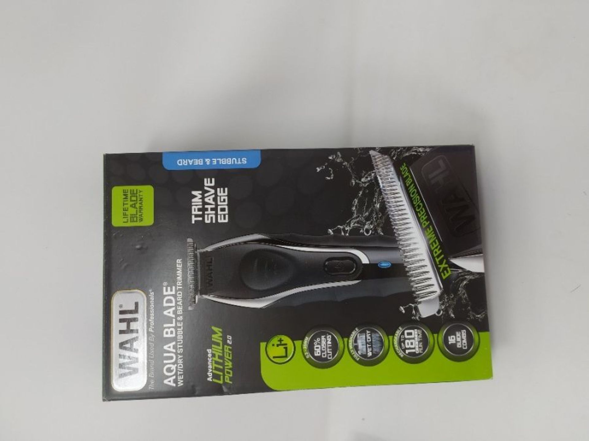 RRP £77.00 WAHL Beard Trimmer Men, Aqua Blade Hair Trimmers for Men, Stubble Trimmer, Male Groomi - Image 2 of 2