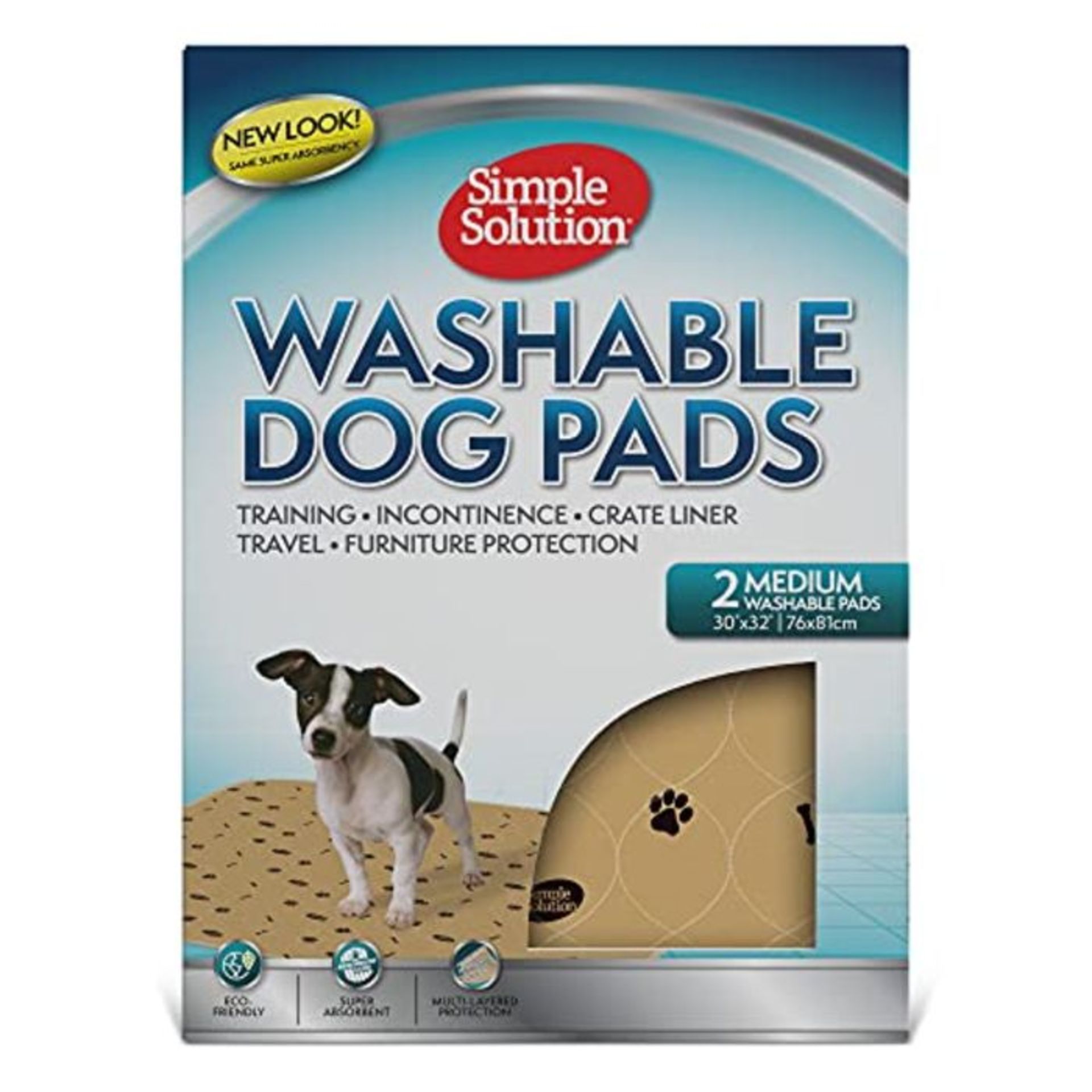 Simple Solution Washable Training and Travel Dog Pads, Re-usable Dog Pee Pad, Absorben