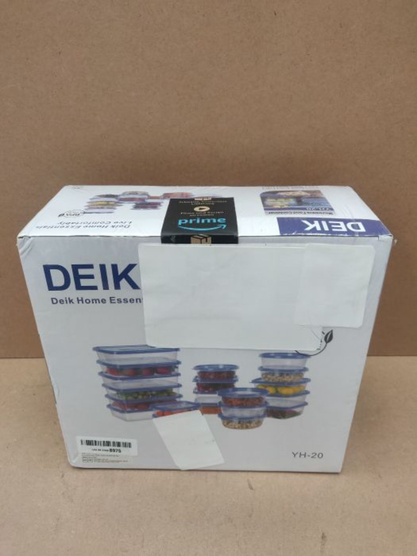 Deik Food Storage Containers 20 Packs Plastic Food Containers with Lid, Leak Resistant