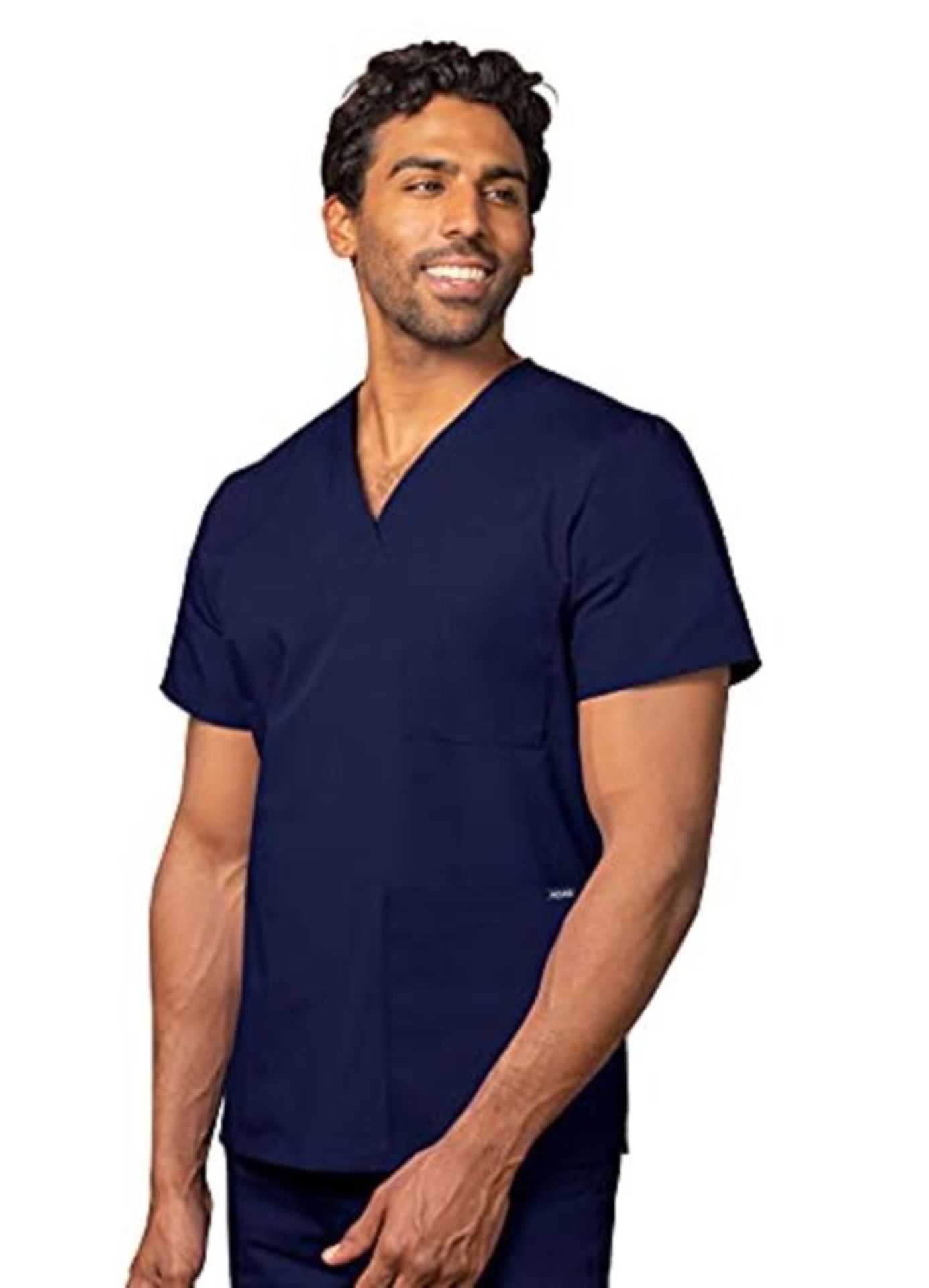 Adar Universal Unisex Scrubs - V-Neck Tunic Scrub Top - 601 - Navy - XL