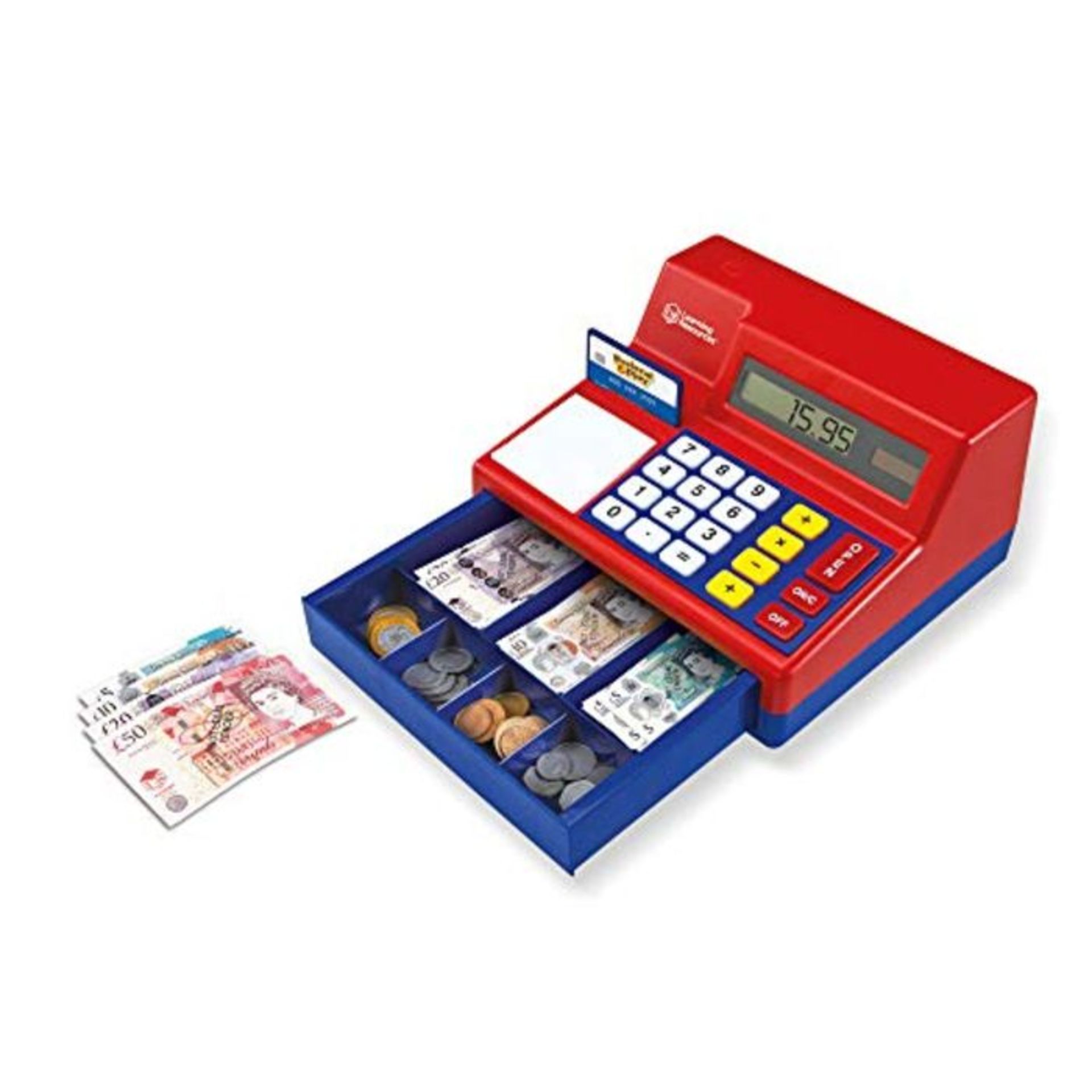 Learning Resources LSP2629-UK Pretend & Play Calculator Cash Register (UK Currency), M