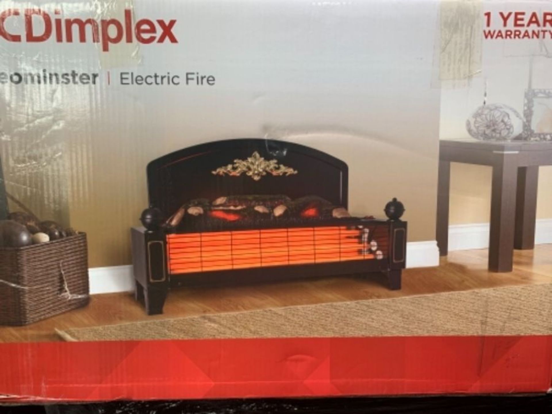 RRP £86.00 Dimplex YEO20 Yeominster Electric Fire Heater, 1200 W, 10 V, Black - Image 2 of 3