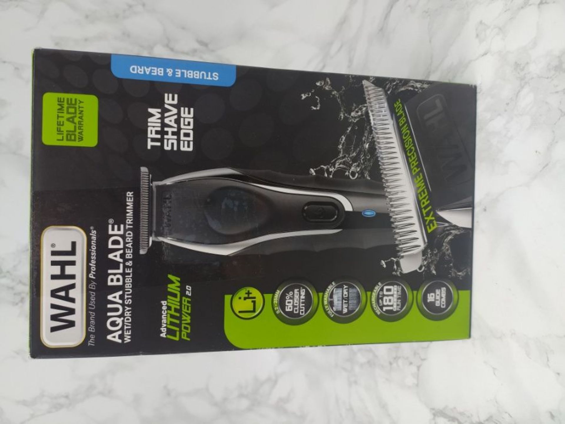 WAHL Beard Trimmer Men, Aqua Blade Hair Trimmers for Men, Stubble Trimmer, Male Groomi - Image 2 of 3