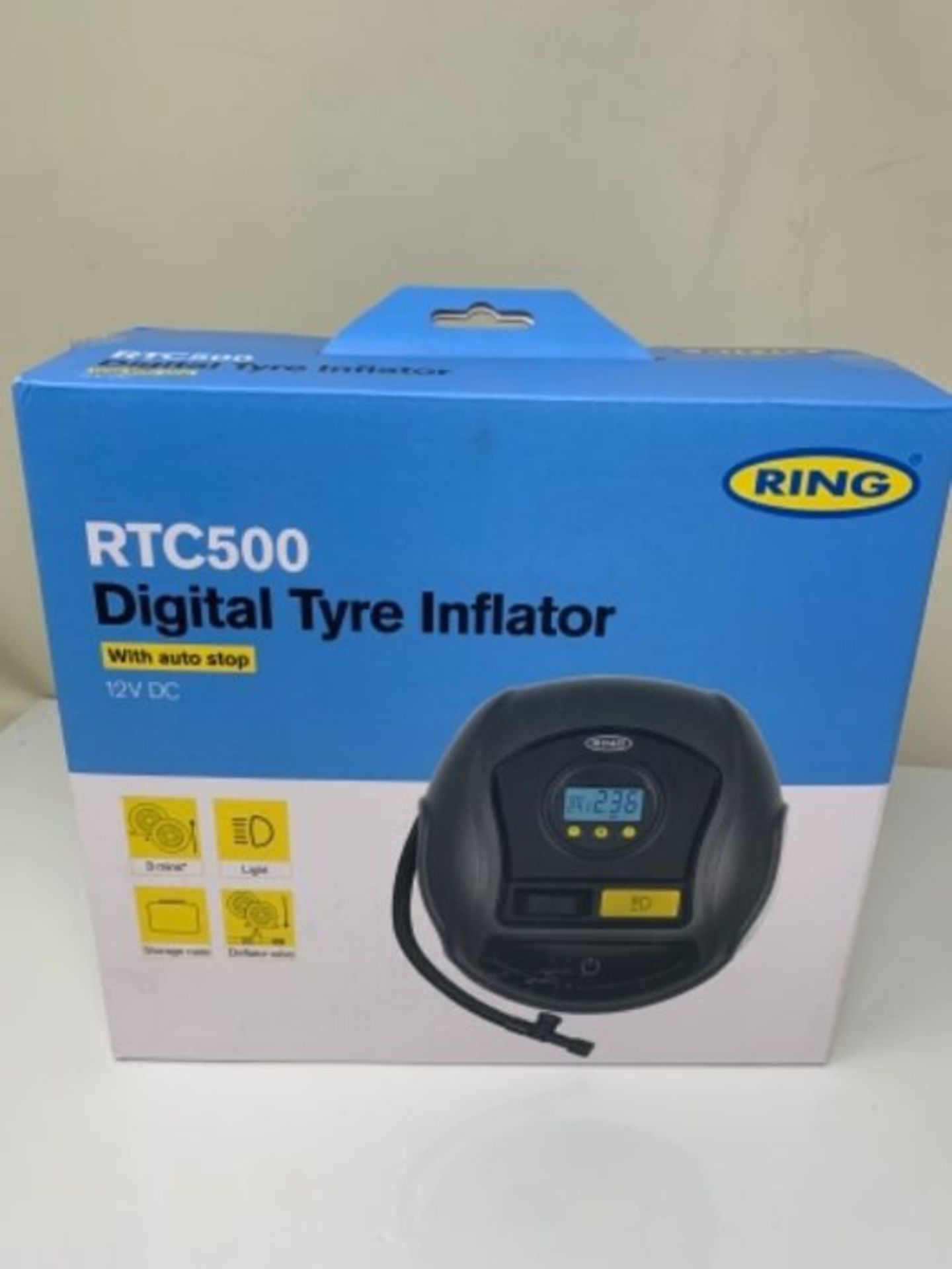 Ring Automotive Ring RTC500 12V Preset Digital, Air Compressor Pump, 3 min Tyre Inflat - Image 2 of 3