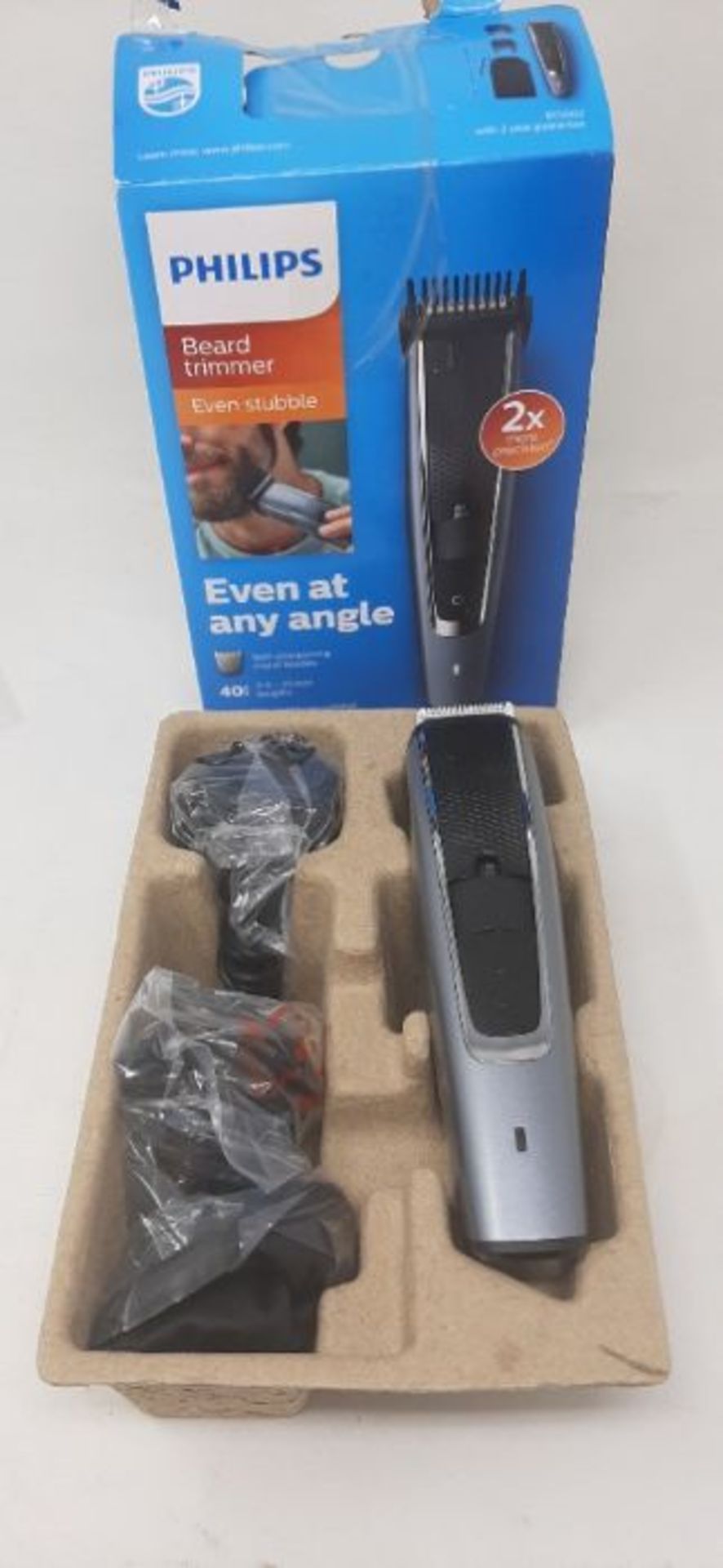 Philips Beard & Stubble Trimmer/Hair Clipper for Men, Series 5000, 40 Length Settings, - Image 2 of 2