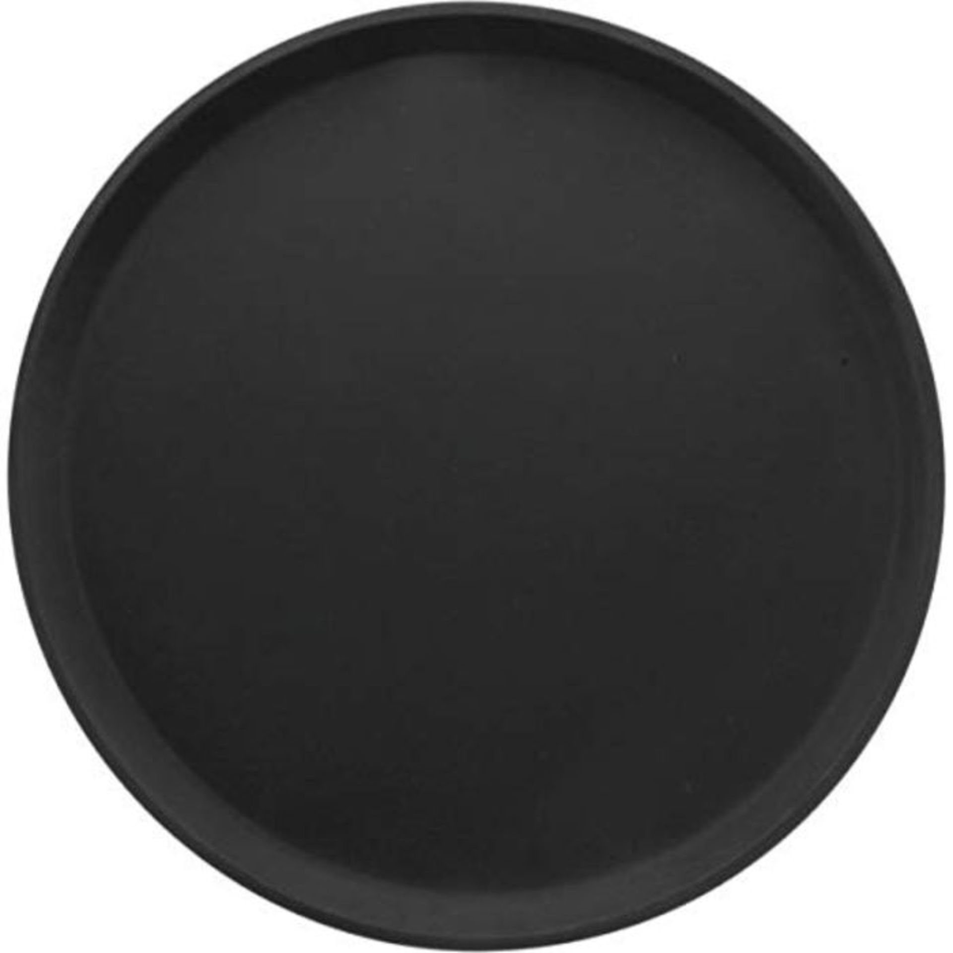 Cambro DM781 Fibreglass Round Non-Skid Tray, 14", Black