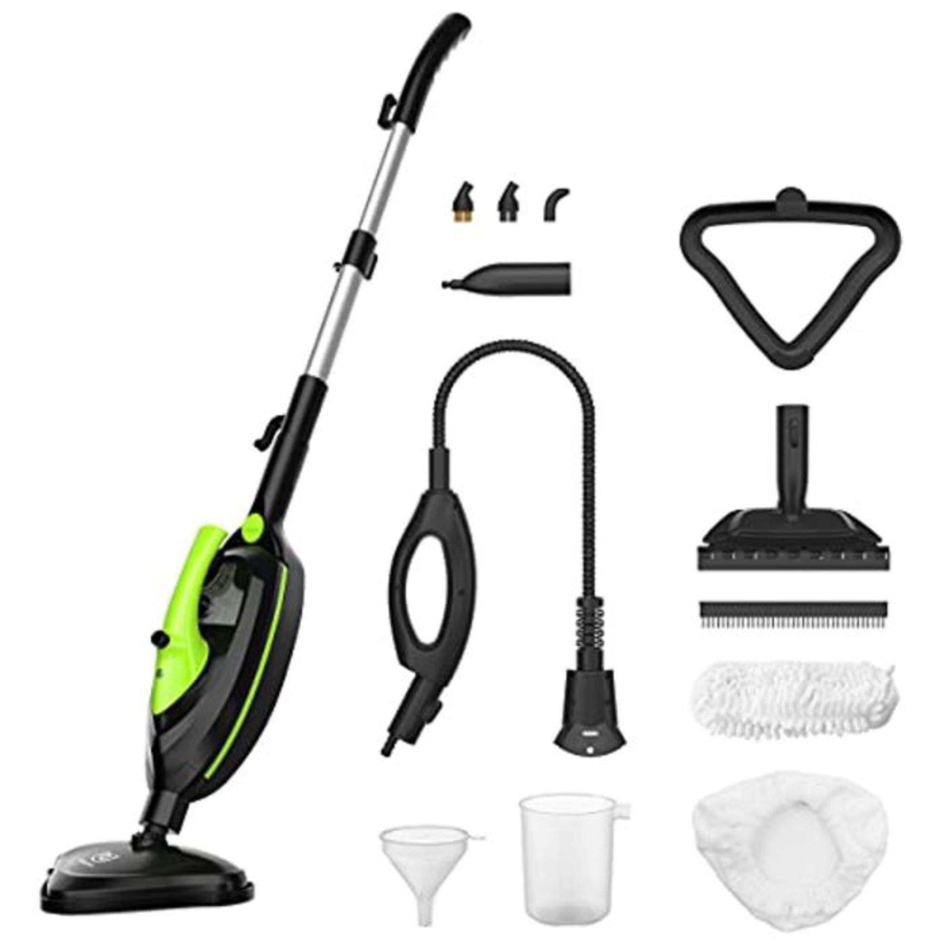 RRP £55.00 Moolan Steam Mop 12 in 1 Steam Cleaner, Floor Steamer for Hard Floor and Tile, Carpet,