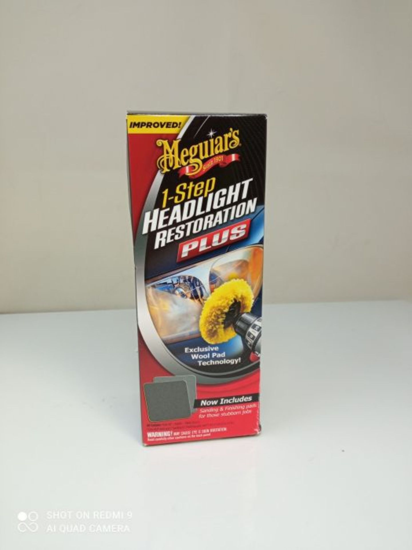 Meguiar's G1900KEU One-Step Car Headlight Restoration Kit for oxidised & yellowed head - Image 2 of 3
