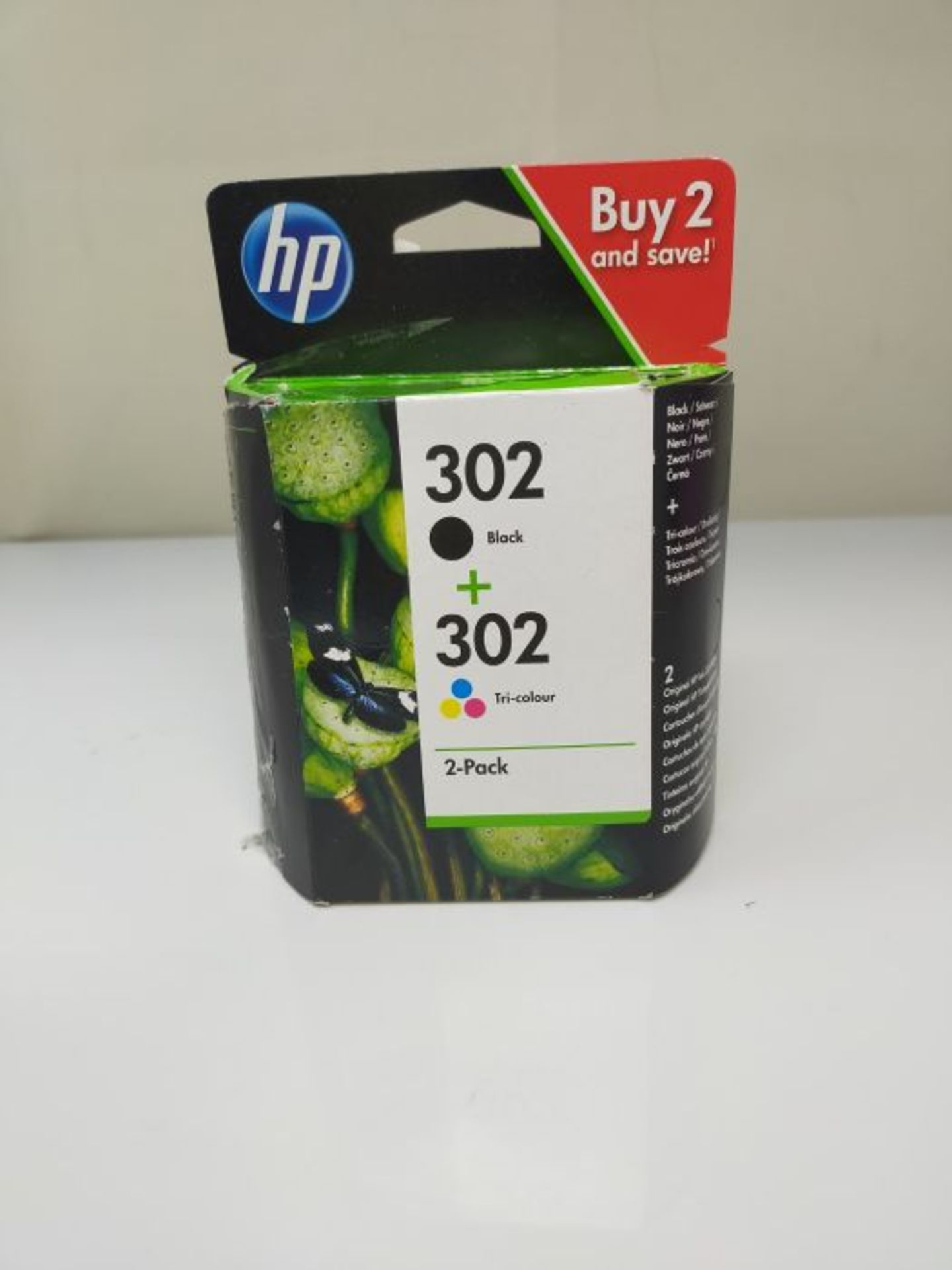 HP X4D37AE 302 Original Ink Cartridges, Black and Tri-colour, Multipack - Image 2 of 3