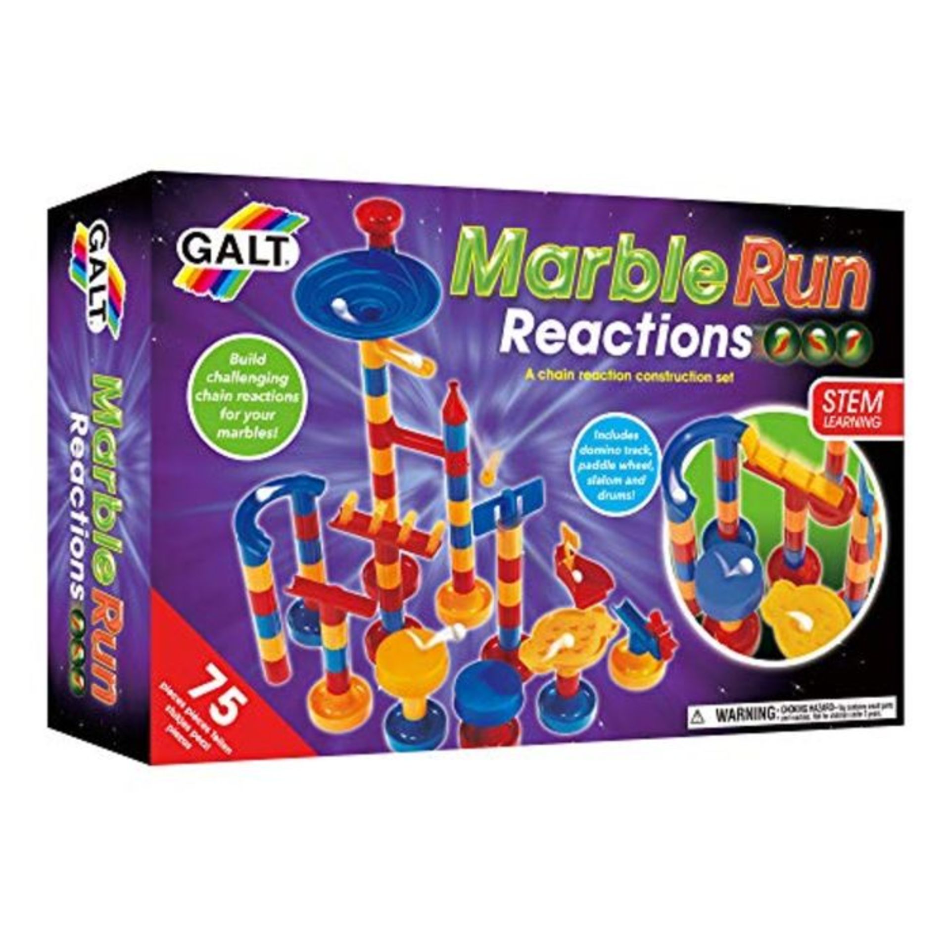 Galt Toys, Marble Run Reactions, Chain Reaction Toy, Ages 4 Years Plus