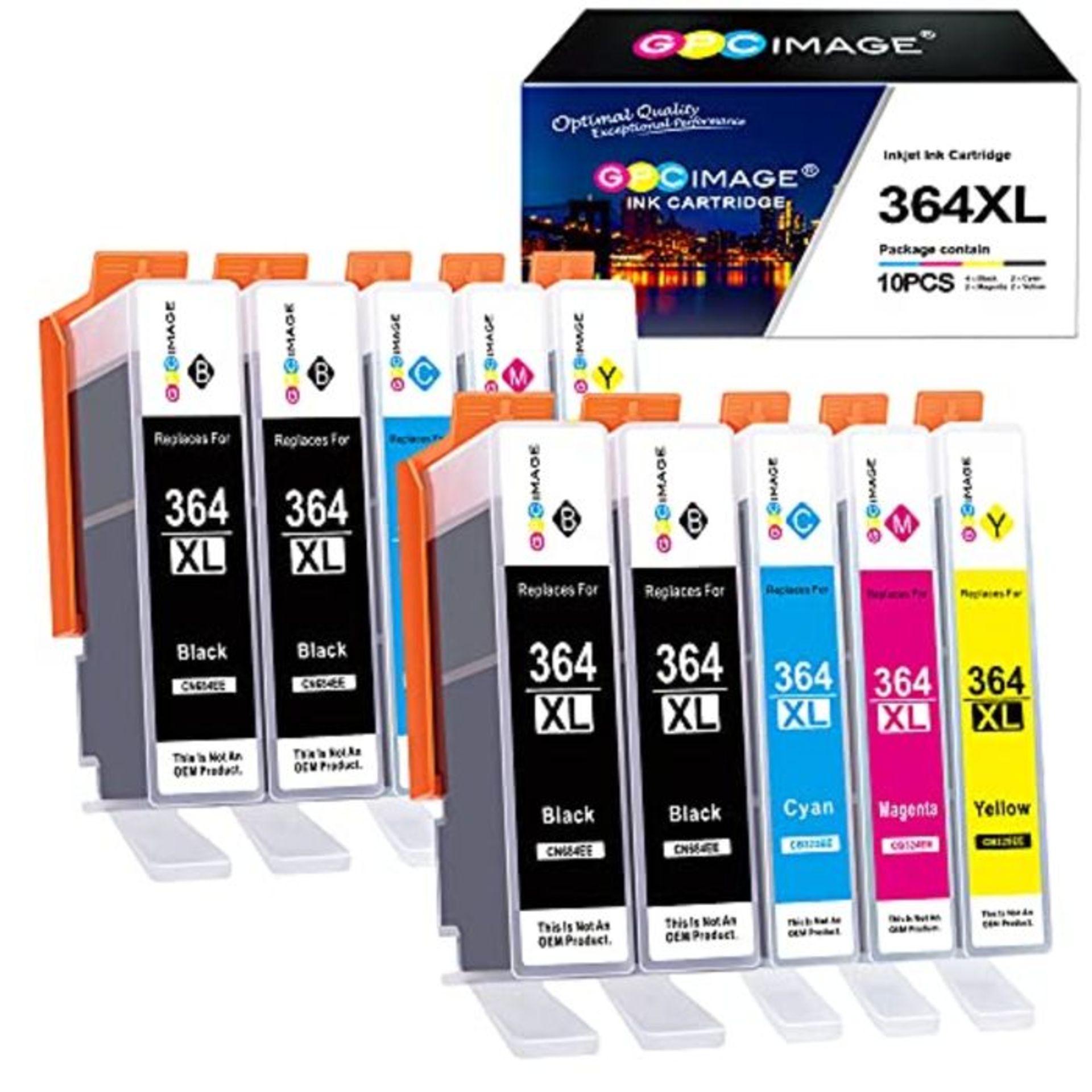 GPC Image Compatible Ink Cartridges Replacement for HP 364XL 364 for Photosmart 5510 5