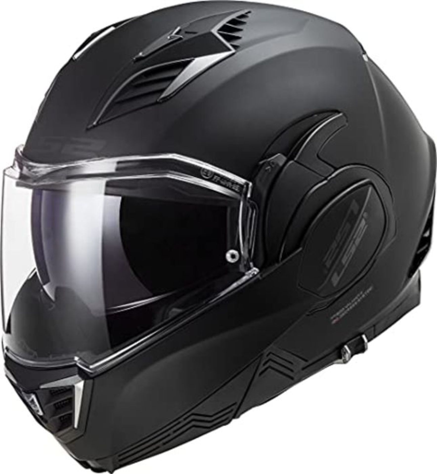 RRP £281.00 [CRACKED] LS2 Casque moto FF900 VALIANT II NOIR, Noir, M