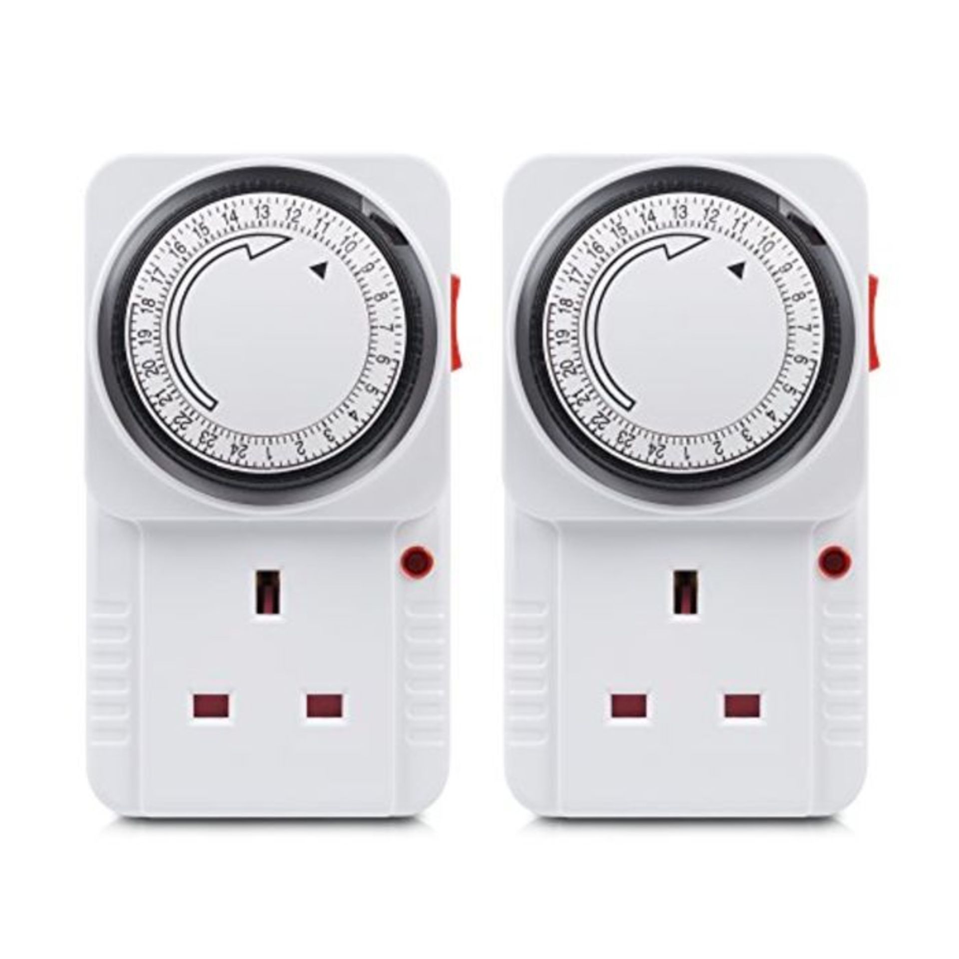 HBN BND-50/E39 Plug-in Energy Saving Programmable Mechanical Timer Switch 2 Pack