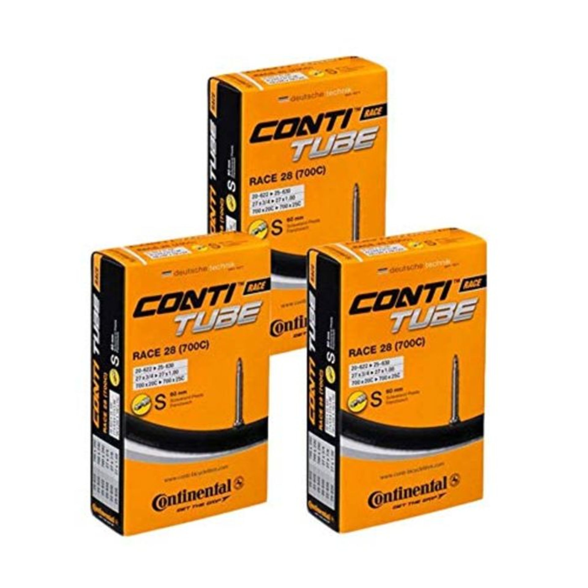 Continental Unisex's Race 28 Inner Tube, Black, 700c Road