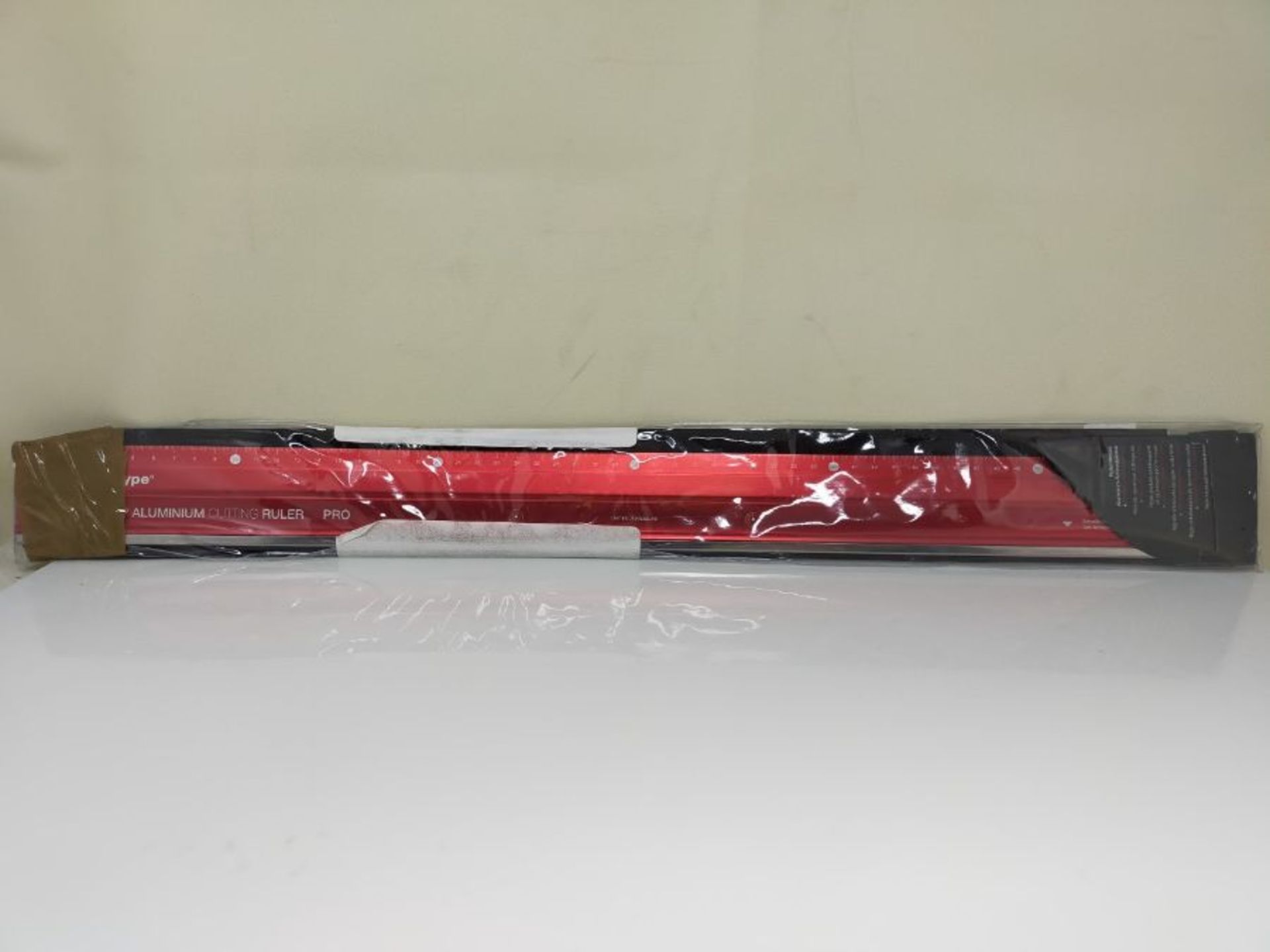 Transotype Pro 17806006 Aluminium Cutting Ruler 60 cm Red - Image 2 of 2