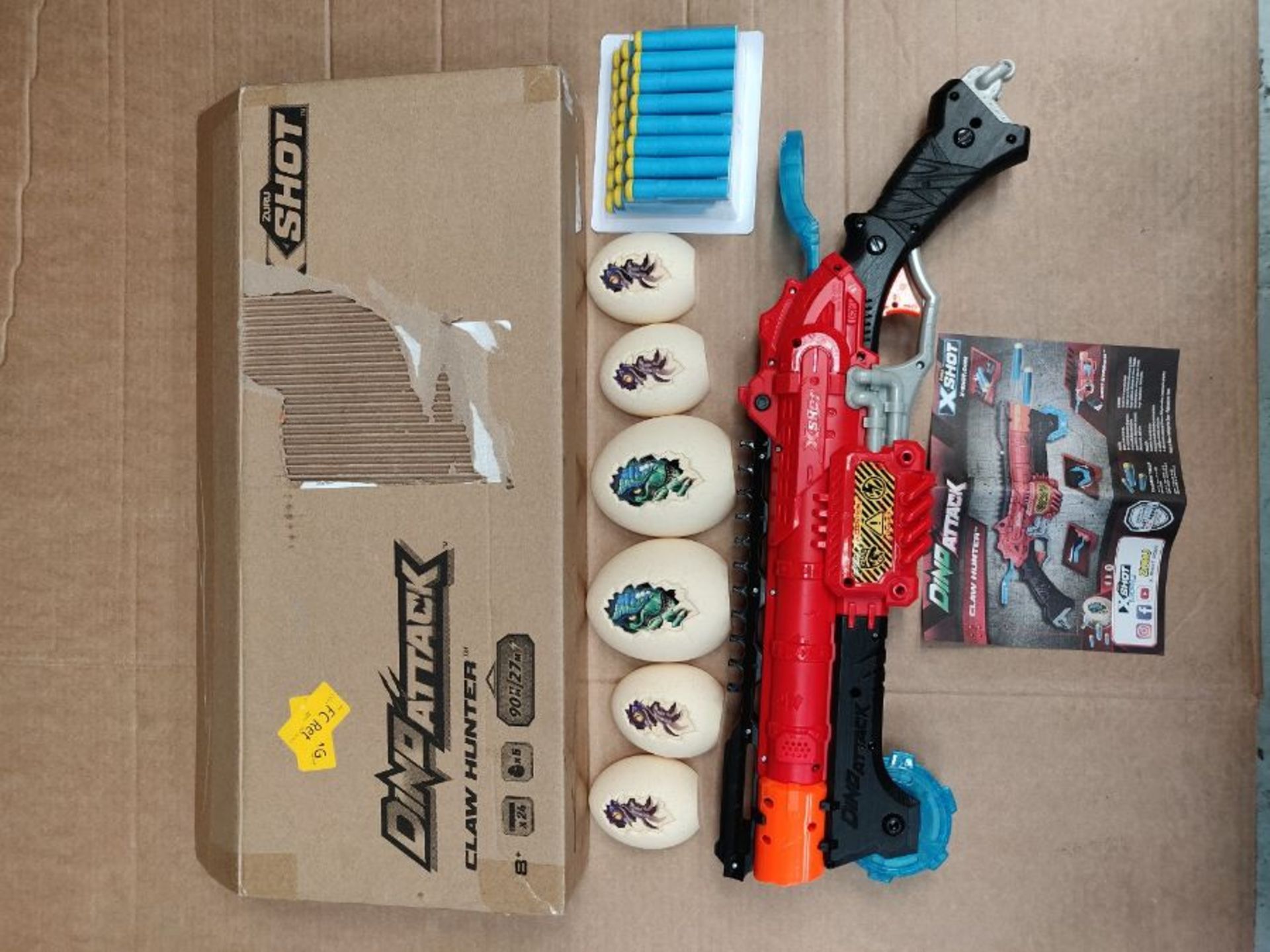 ZURU X-SHOT 4867 Dino Attack Claw Hunter Foam Blaster, 24 Darts, 6 Eggs - Image 2 of 2