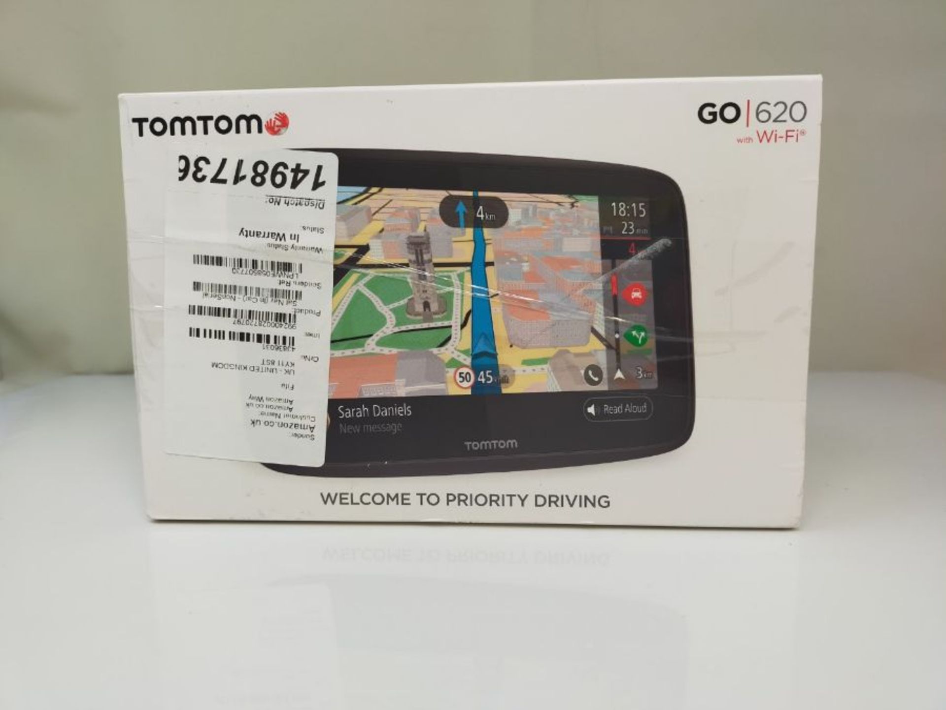 RRP £129.00 TomTom Car Sat Nav GO 620, 6 Inch with Handsfree Calling, Siri, Google Now, Updates vi - Image 2 of 3