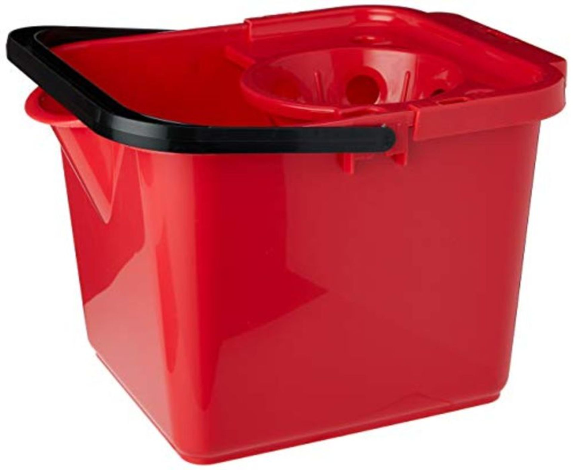 ADDIS 510258 11 Litre Mop Pail and Wringer, Red, 27.5 x 35 x 24.5 cm