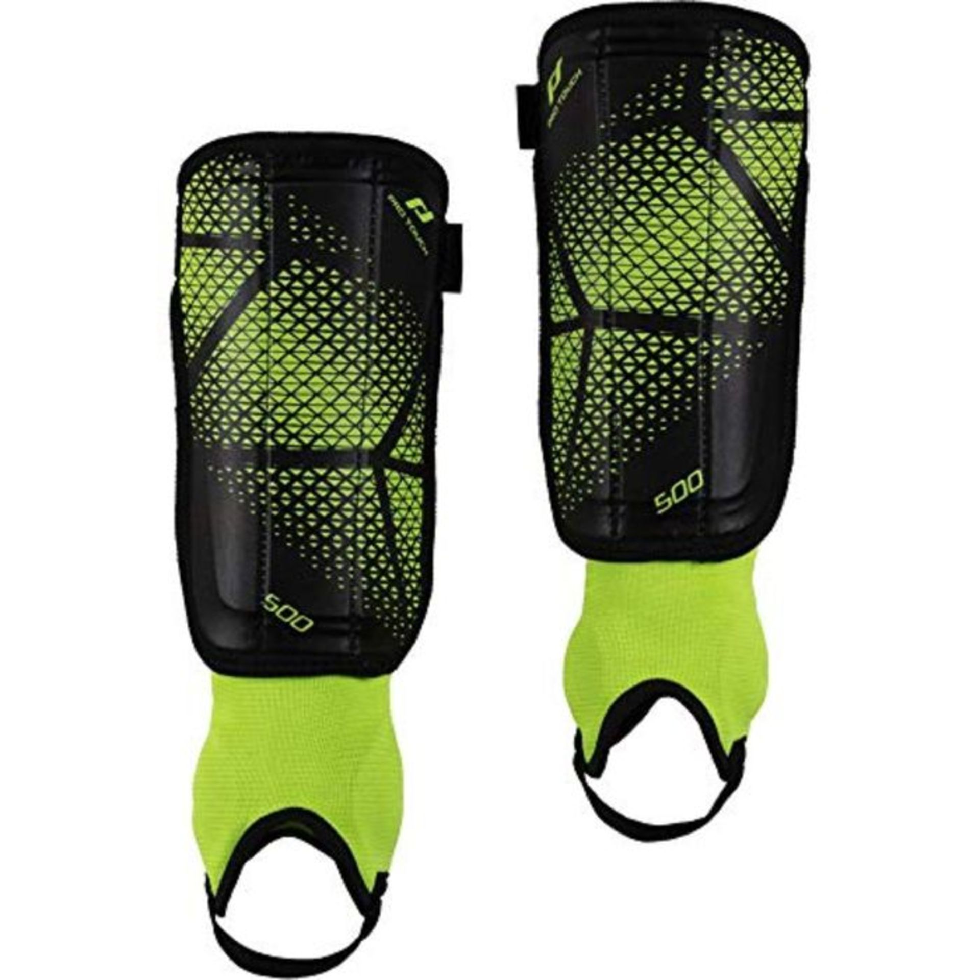 Pro Touch Shin Guards Force 500 FS Shin Guards Unisex, Black / Yellow, S