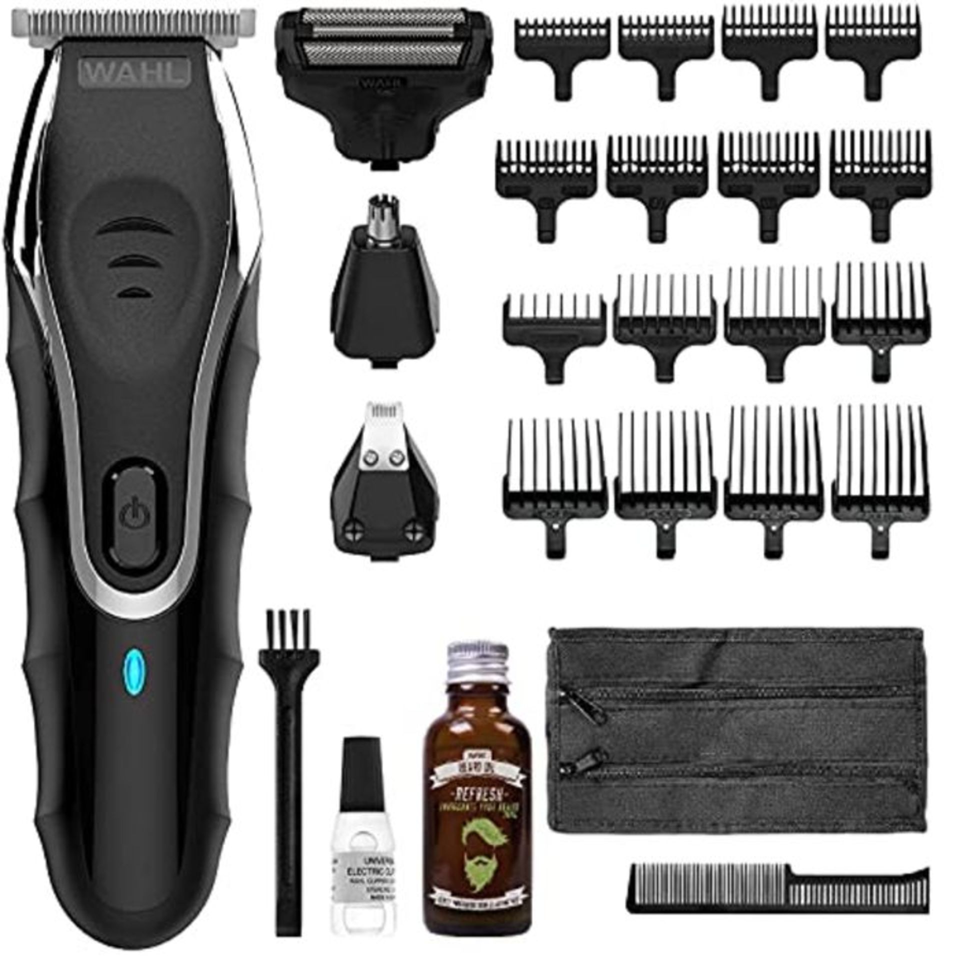 RRP £109.00 Wahl Beard Trimmer Aqua Blade 10-in-1 Hair Trimmer with Beard Oil 30 ml, Stubble Trimm