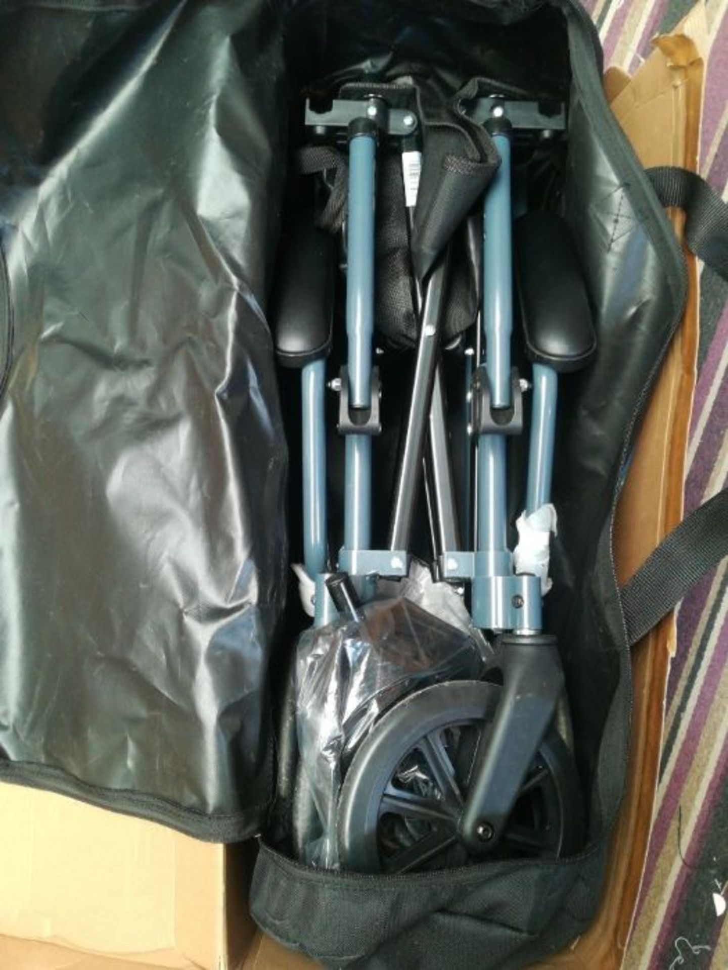 RRP £128.00 Drive TraveLite Lightweight Aluminium Folding Transport Chair in a Bag - Image 2 of 2