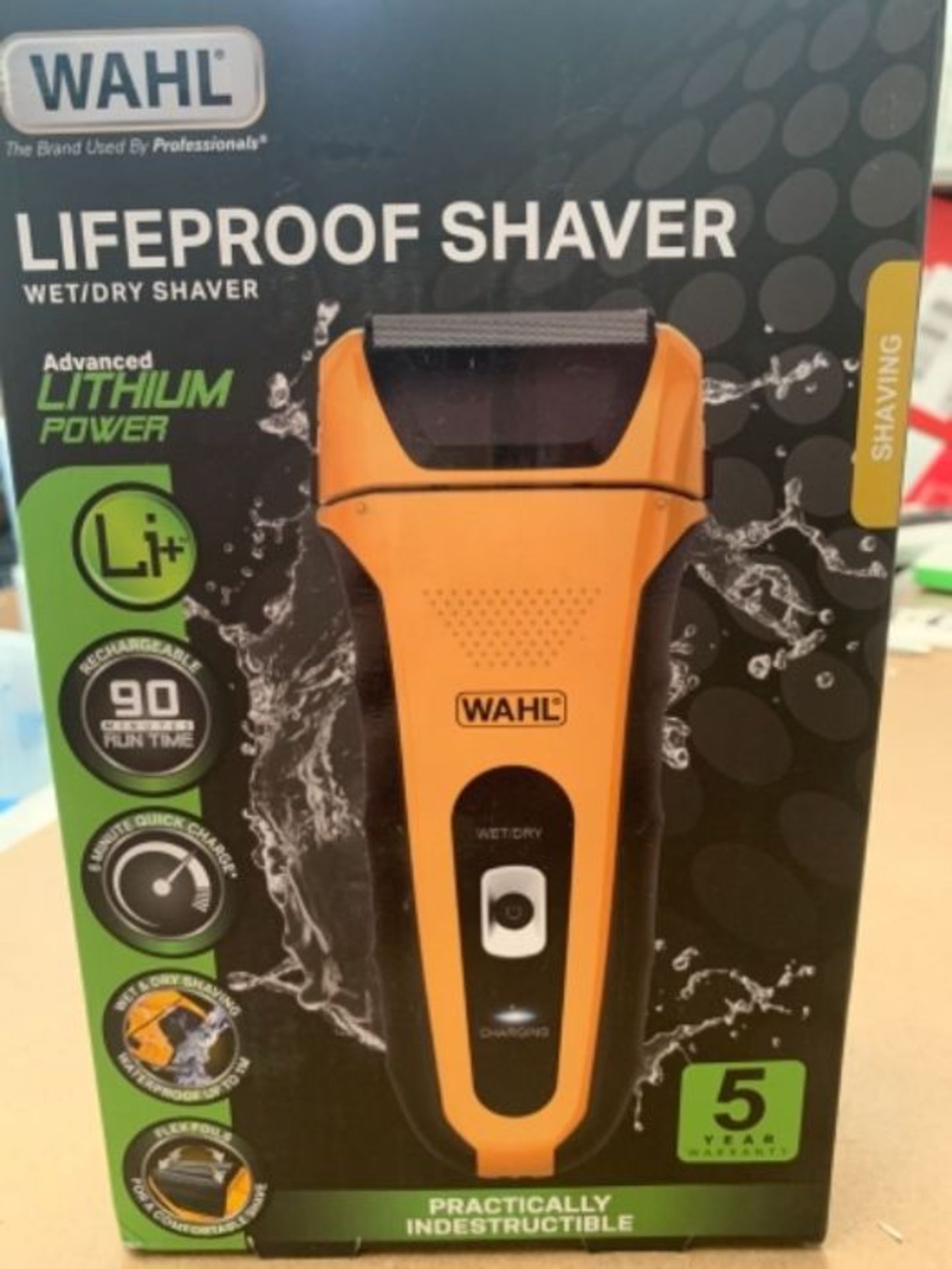 WAHL Electric Razor/Shaver Lifeproof Foil Shaver, Anti-Shock Case, Bright Yellow, Full - Image 2 of 3