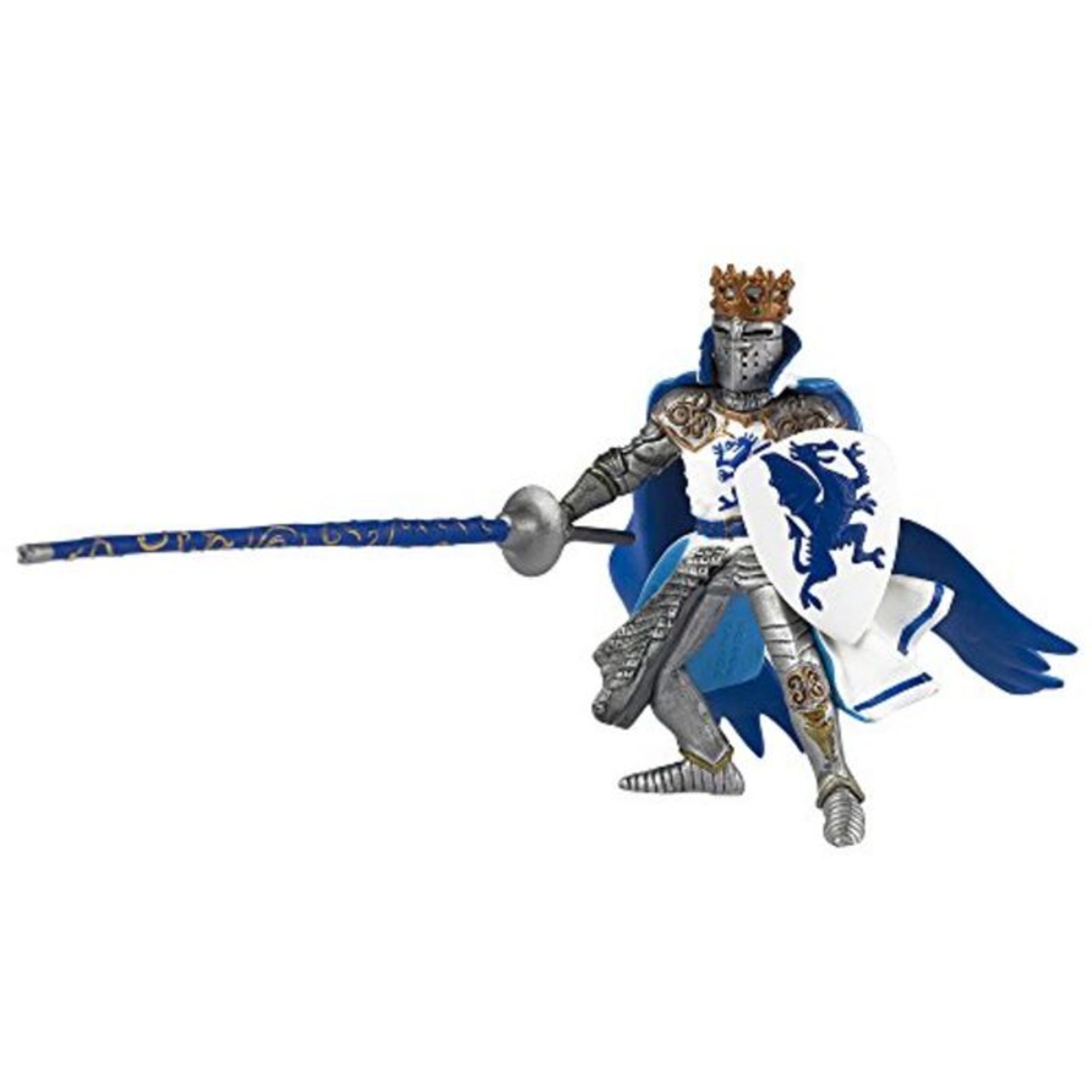 Papo 39387 Blue dragon king MEDIEVAL-FANTASY Figurine, Multicolour