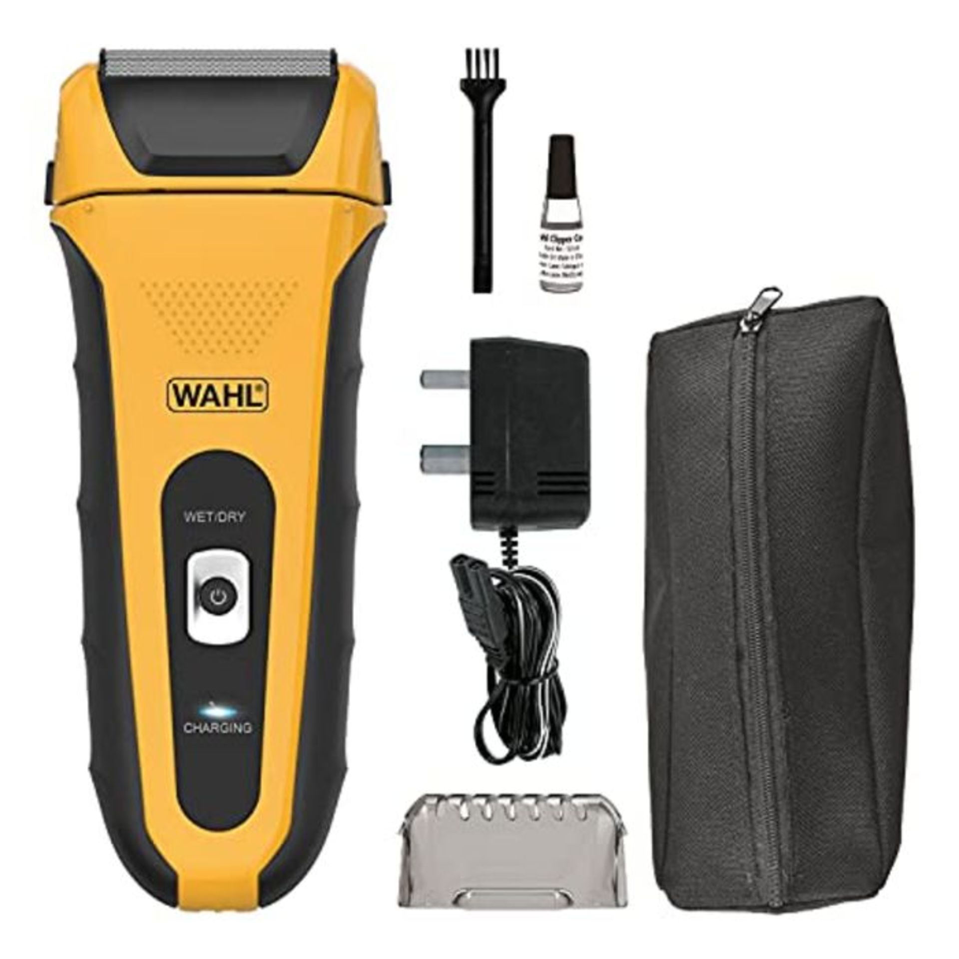 WAHL Electric Razor/Shaver Lifeproof Foil Shaver, Anti-Shock Case, Bright Yellow, Full