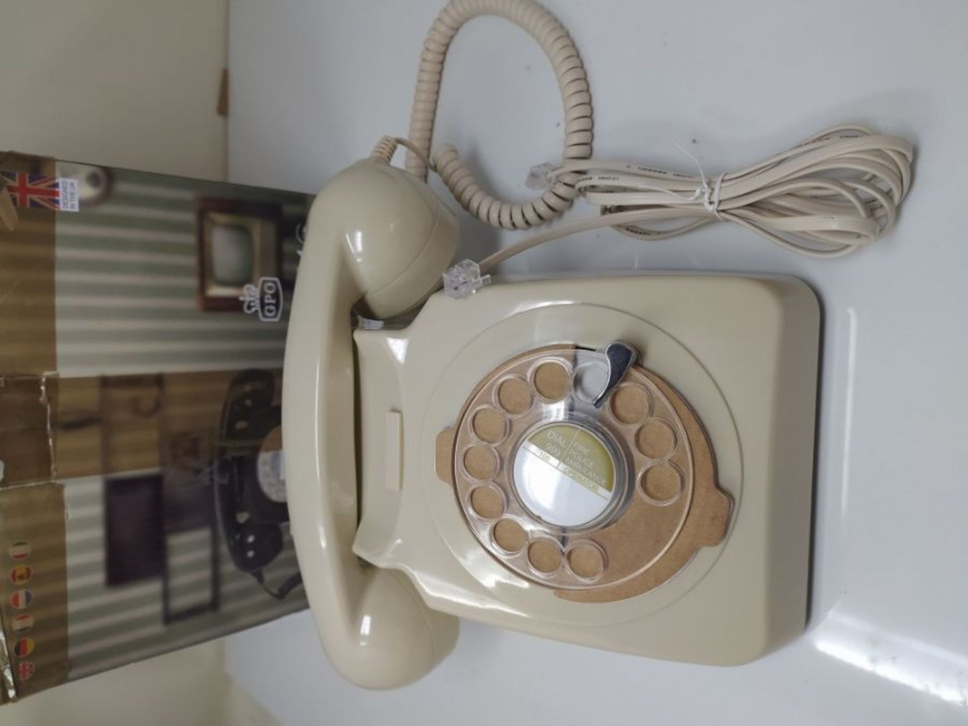 GPO 746 Rotary 1970s-Style Retro Landline Telephone, Classic Telephone with Ringer On/ - Image 2 of 2