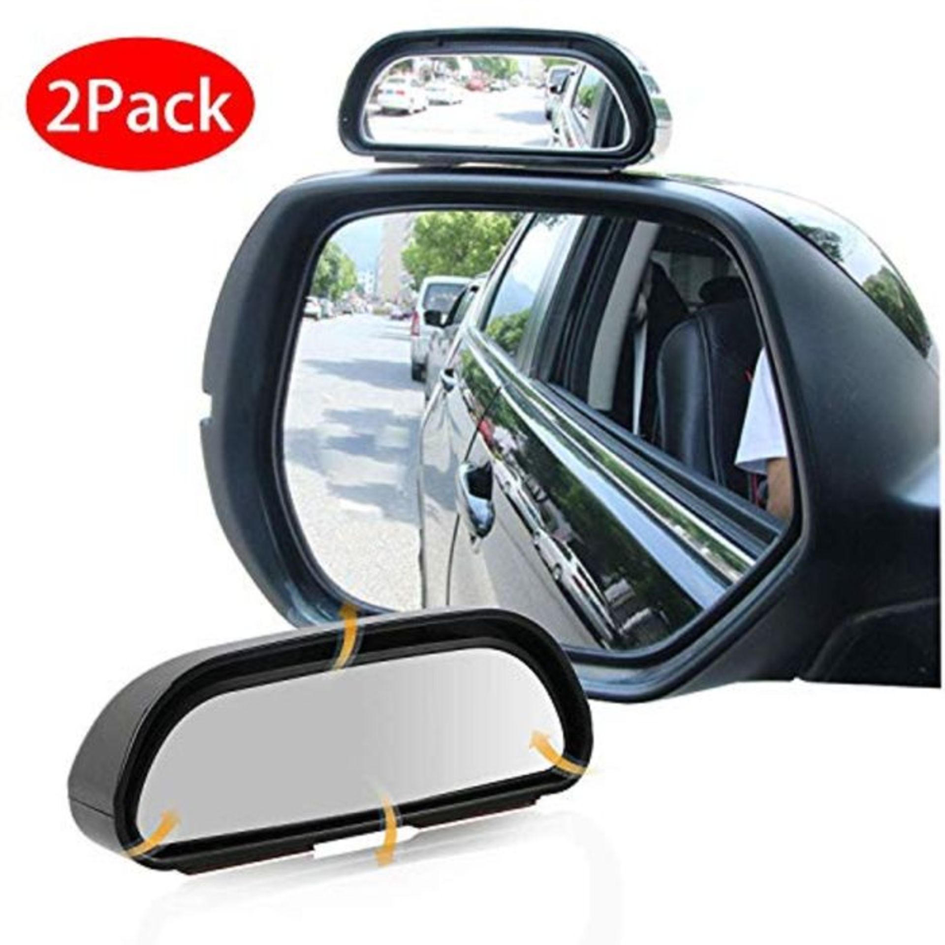 2Pcs Blind Spot Side Mirror for Car, Waterproof Left + Right HD Glass Blind Spot Mirro