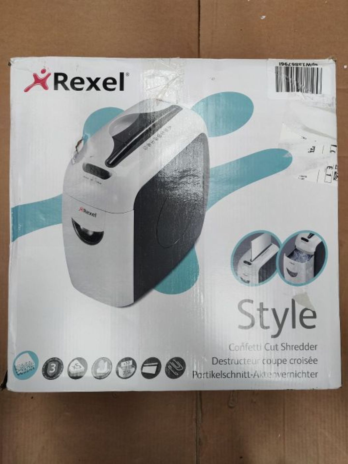 Rexel 2101942UK Style 5 Sheet Manual Cross Cut Shredder for Home or Small Office Use,