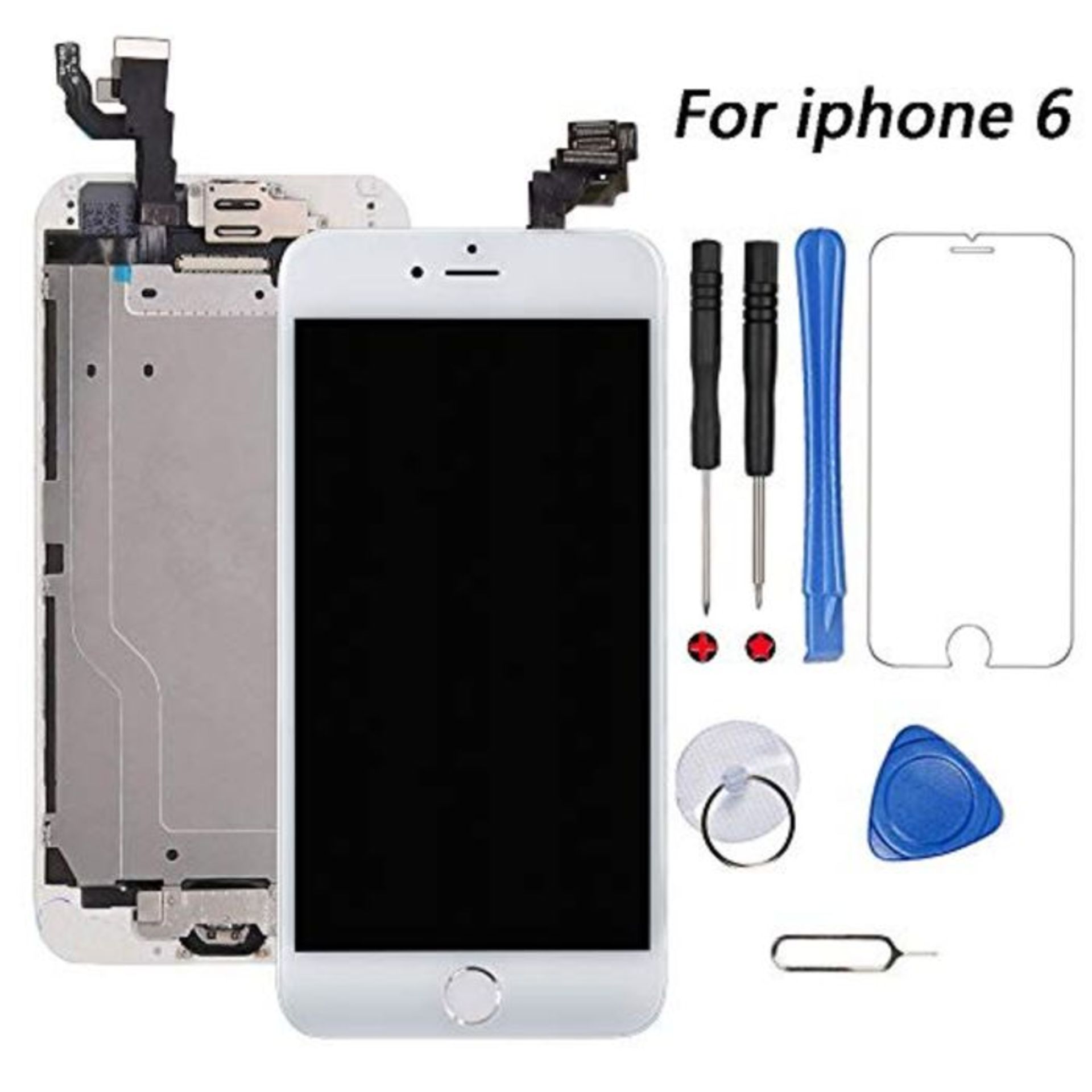 for iPhone 6 Screen Replacement White Touch Display LCD Digitizer Assembly With Front