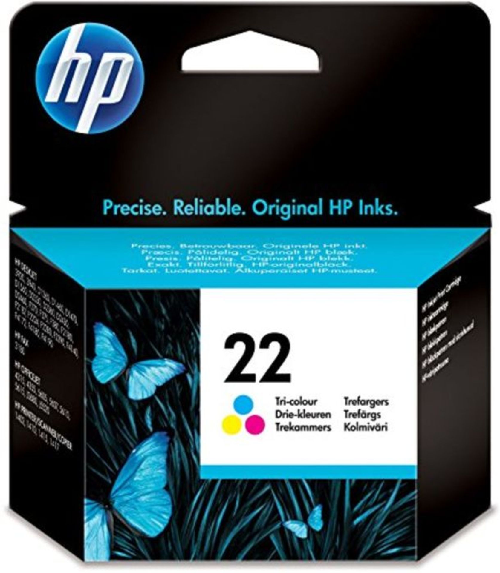 HP C9352AE 22 Original Ink Cartridge, Tri-color, Single Pack