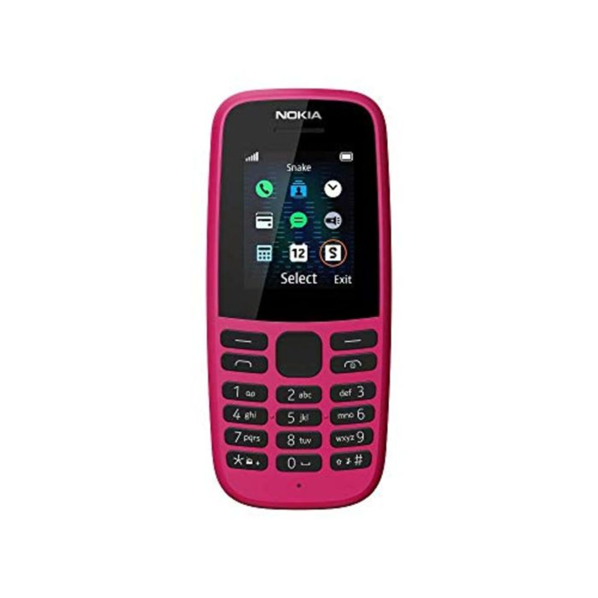 Nokia 105 (2019 edition) 1.77 Inch UK SIM Free Feature Phone (Single SIM)  Pink