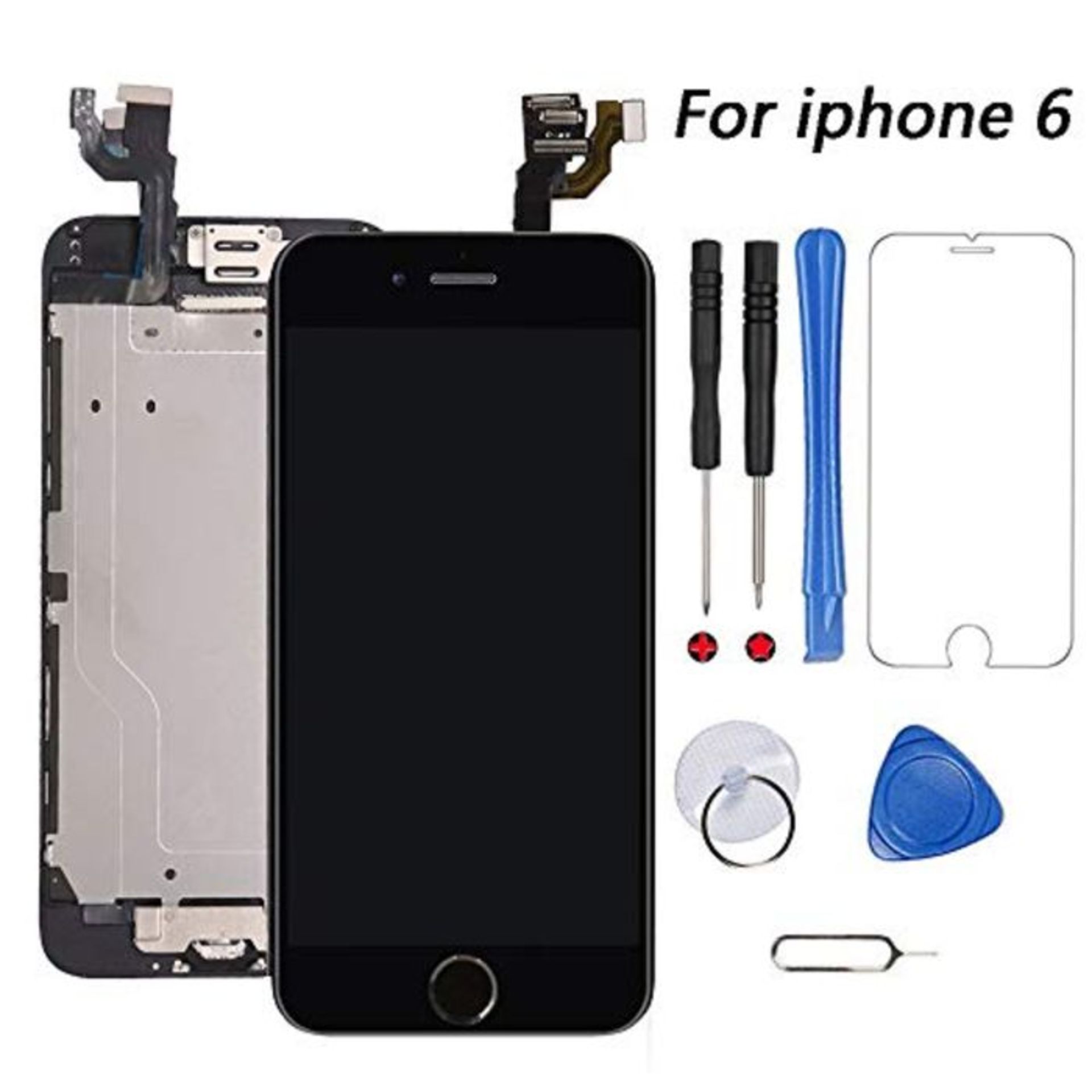 for iPhone 6 Screen Replacement Black Touch Display LCD Digitizer Assembly With Front