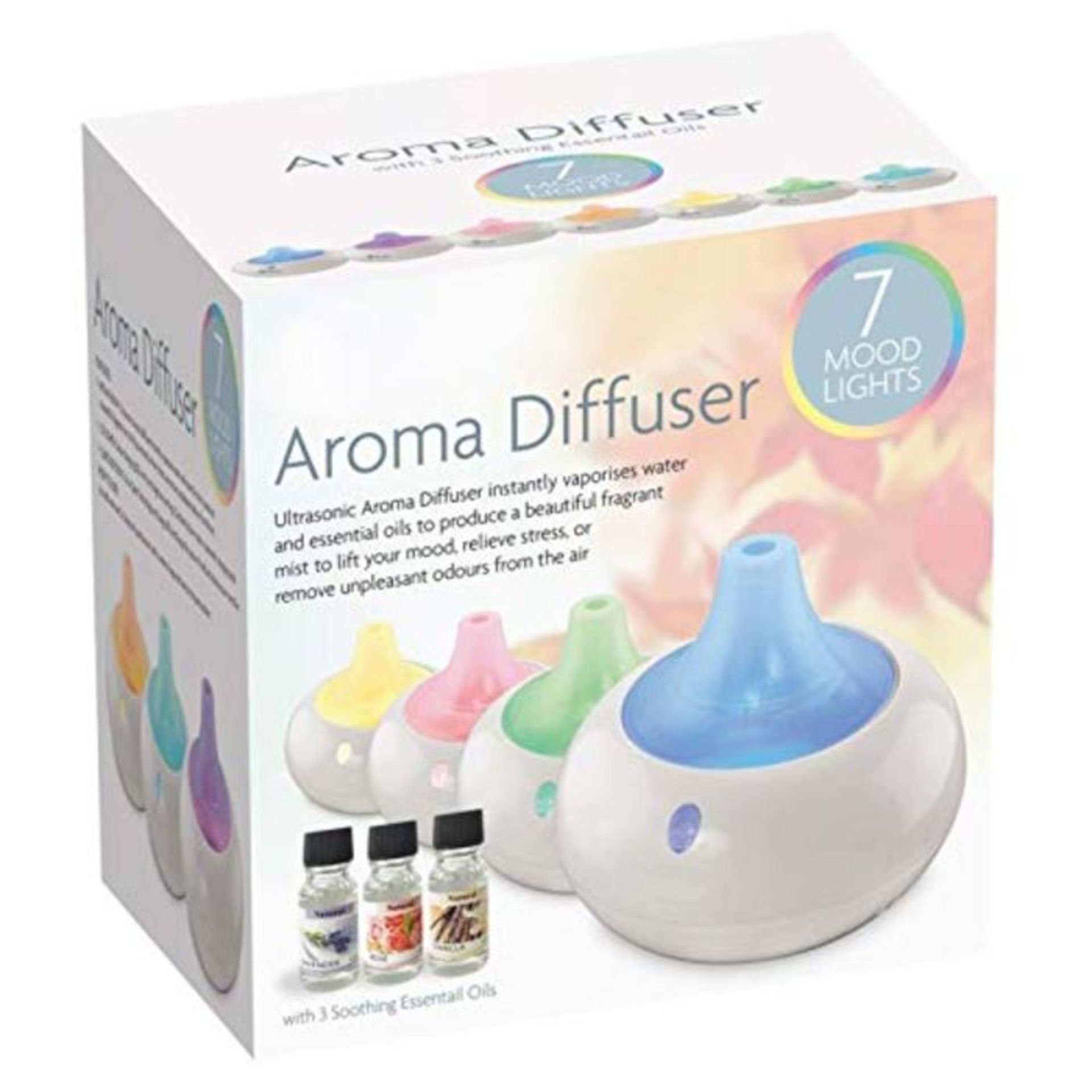 Airess Ultrasonic Aroma Diffuser Humidifier Essential Oils With 7 Colour LED Mood Ligh