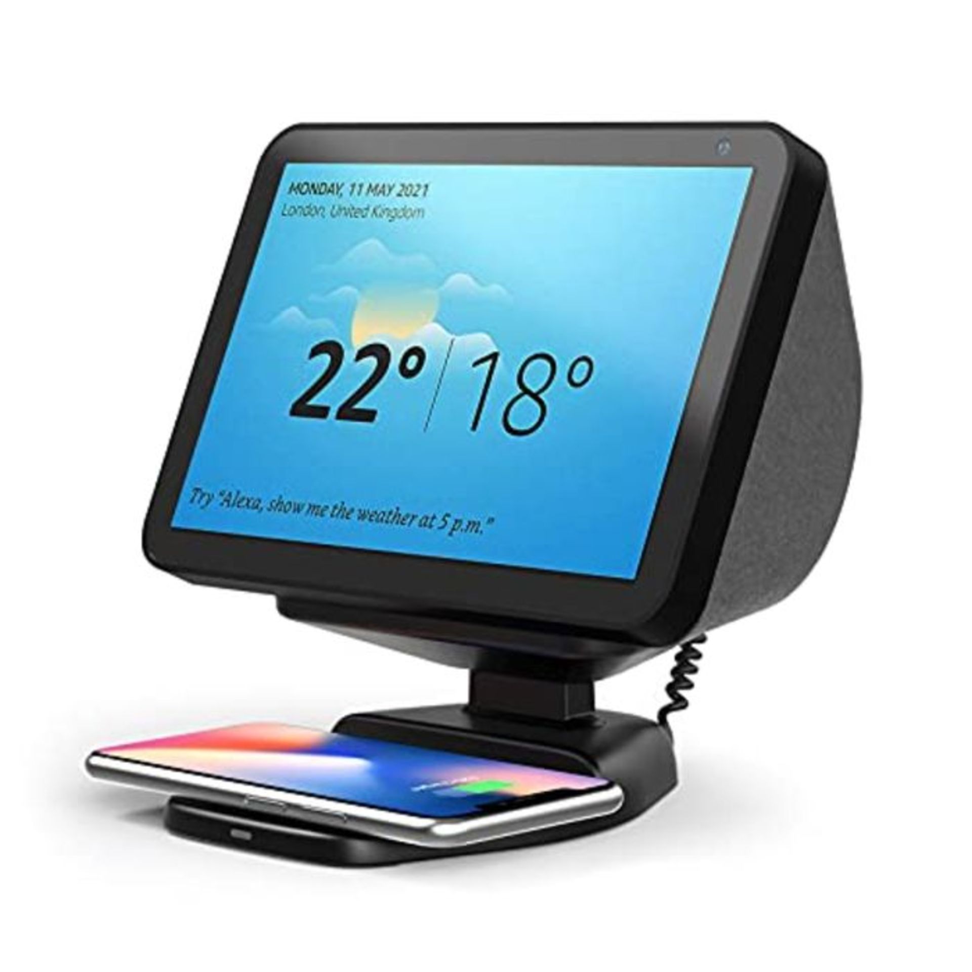 Echo Show 8 Stand with Wireless Charging, Adjustable Magnetic Mount Stand for Amazon E