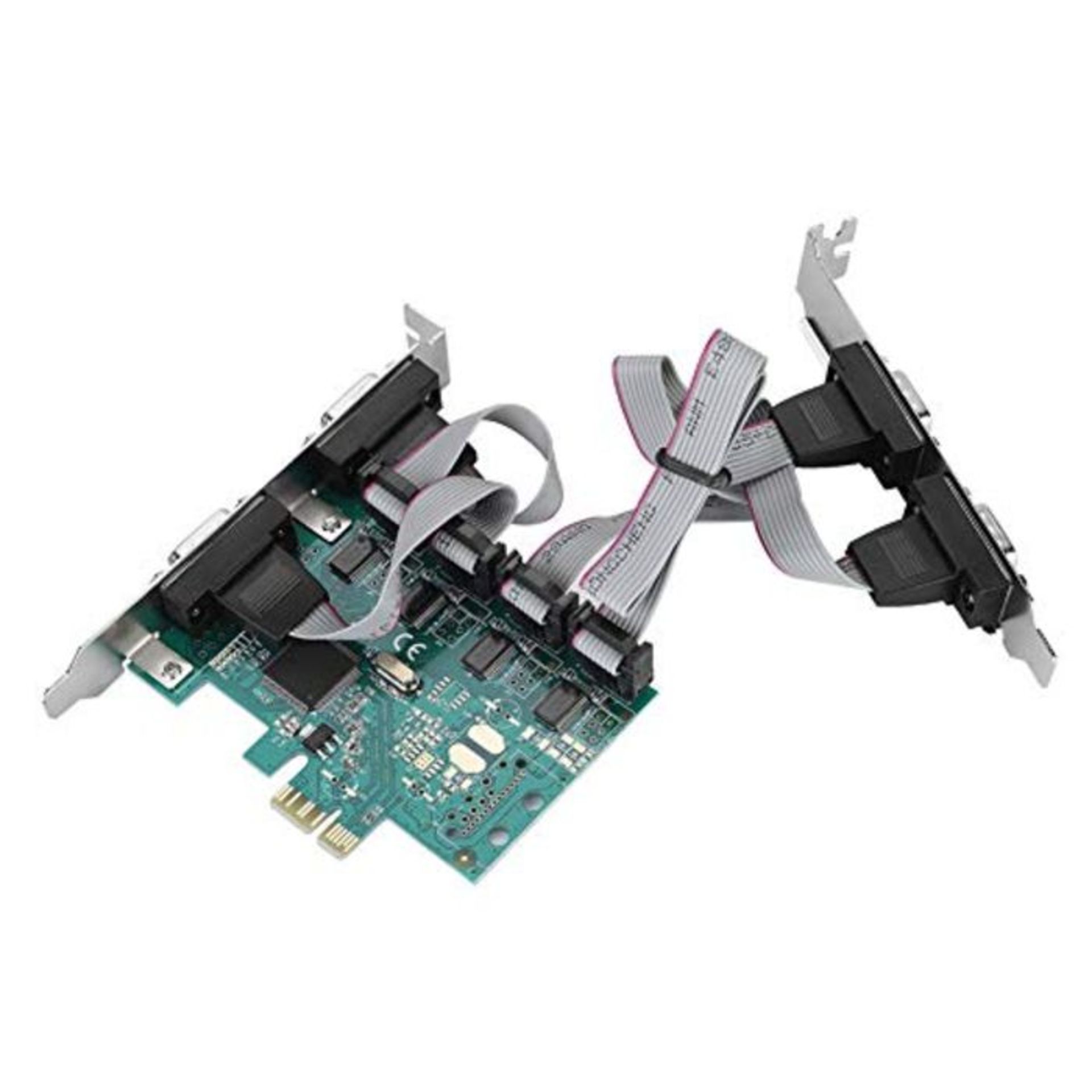 ASHATA 4 Port Native PCI Express RS232 Serial Adapter Card, PCI-E to RS232 4-Port Seri